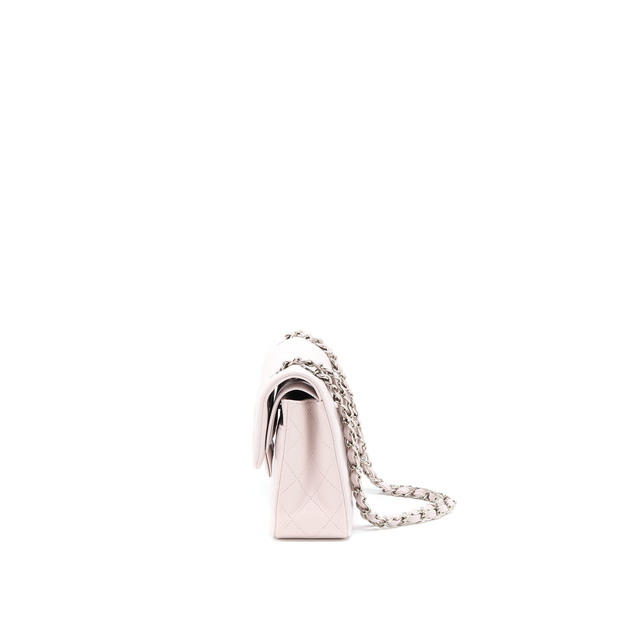 CHANEL SMALL CLASSIC DOUBLE FLAP LAMBSKIN LIGHT PURPLE SHW (MICROCHIP)