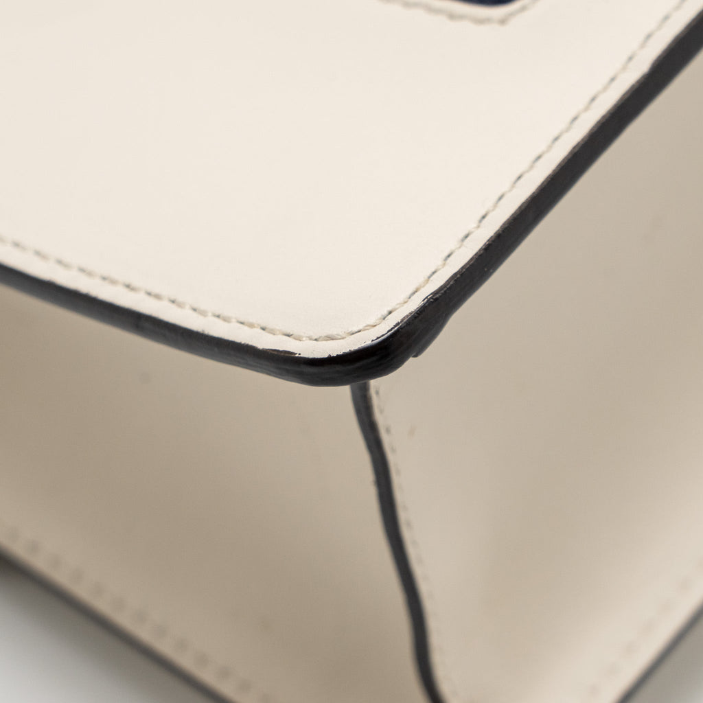 GUCCI MINI SYLVIE CHAIN BAG CALFSKIN WHITE/MULTICOLOUR GHW