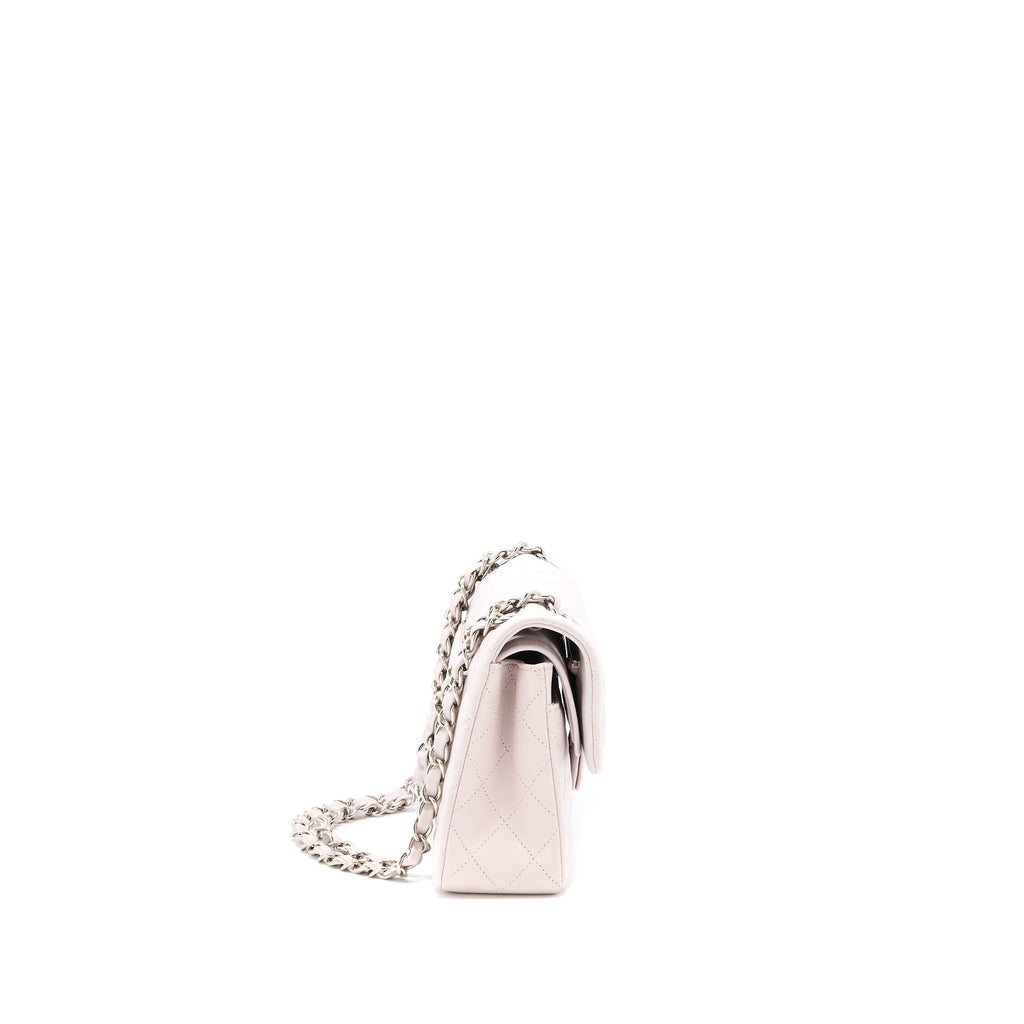 CHANEL SMALL CLASSIC DOUBLE FLAP LAMBSKIN LIGHT PURPLE SHW (MICROCHIP)