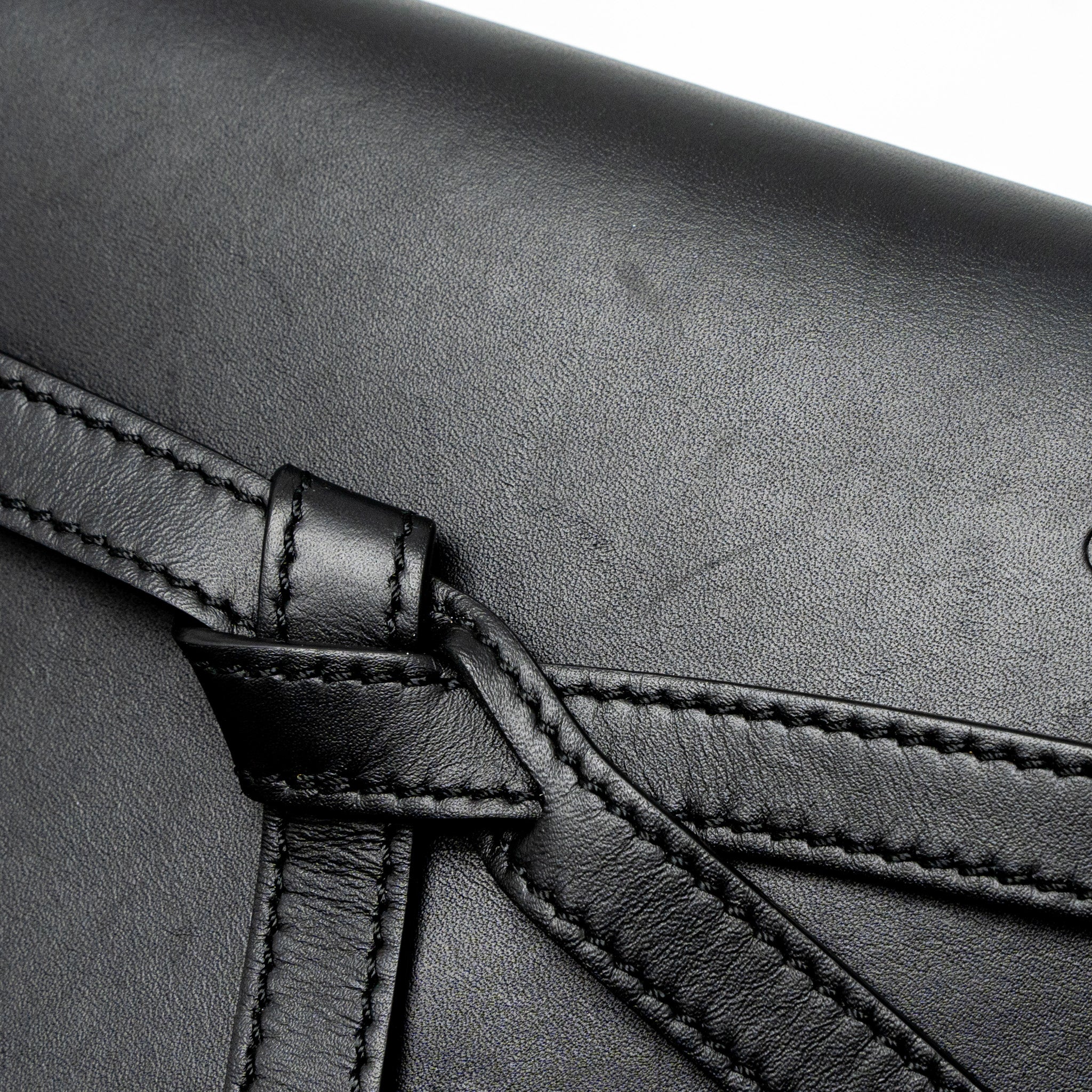 LOEWE MINI GATE DUAL BAG CALFSKIN BLACK GHW