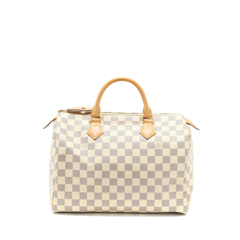 LOUIS VUITTON SPEEDY 30 DAMIER AZUR CANVAS GHW