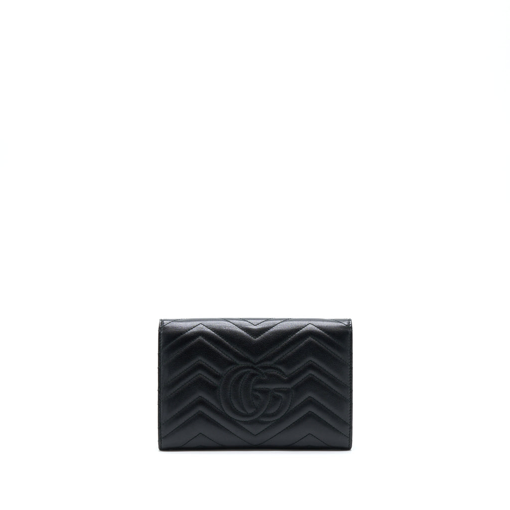 GUCCI MARMONT WALLET ON CHAIN BLACK GHW