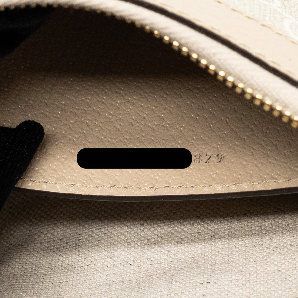 GUCCI OPHIDIA SMALL HANDBAG GG SUPREME CANVAS BEIGE/WHITE GHW