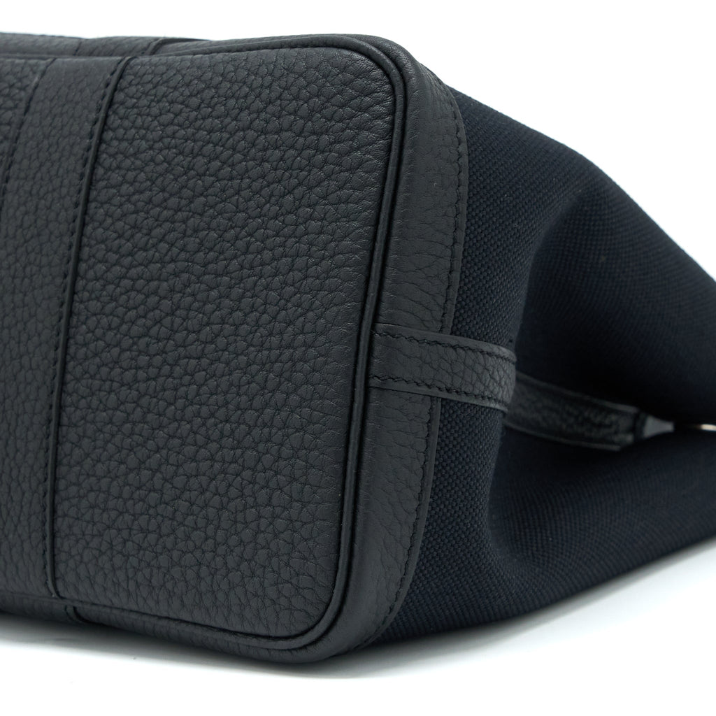HERMES GARDEN PARTY 30 CANVAS/LEATHER BLACK SHW