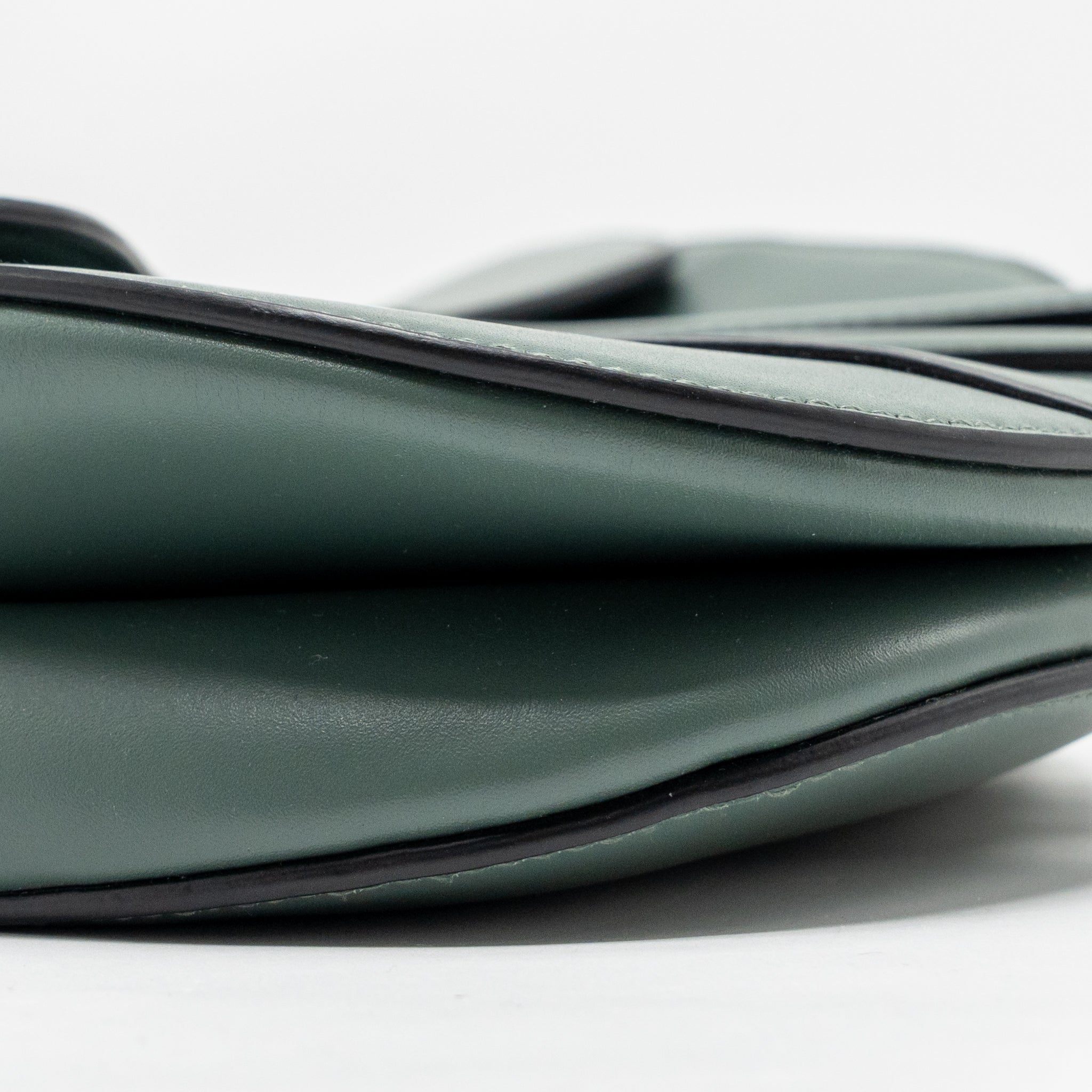DIOR MEDIUM SADDLE BAG CALFSKIN DARK GREEN GHW