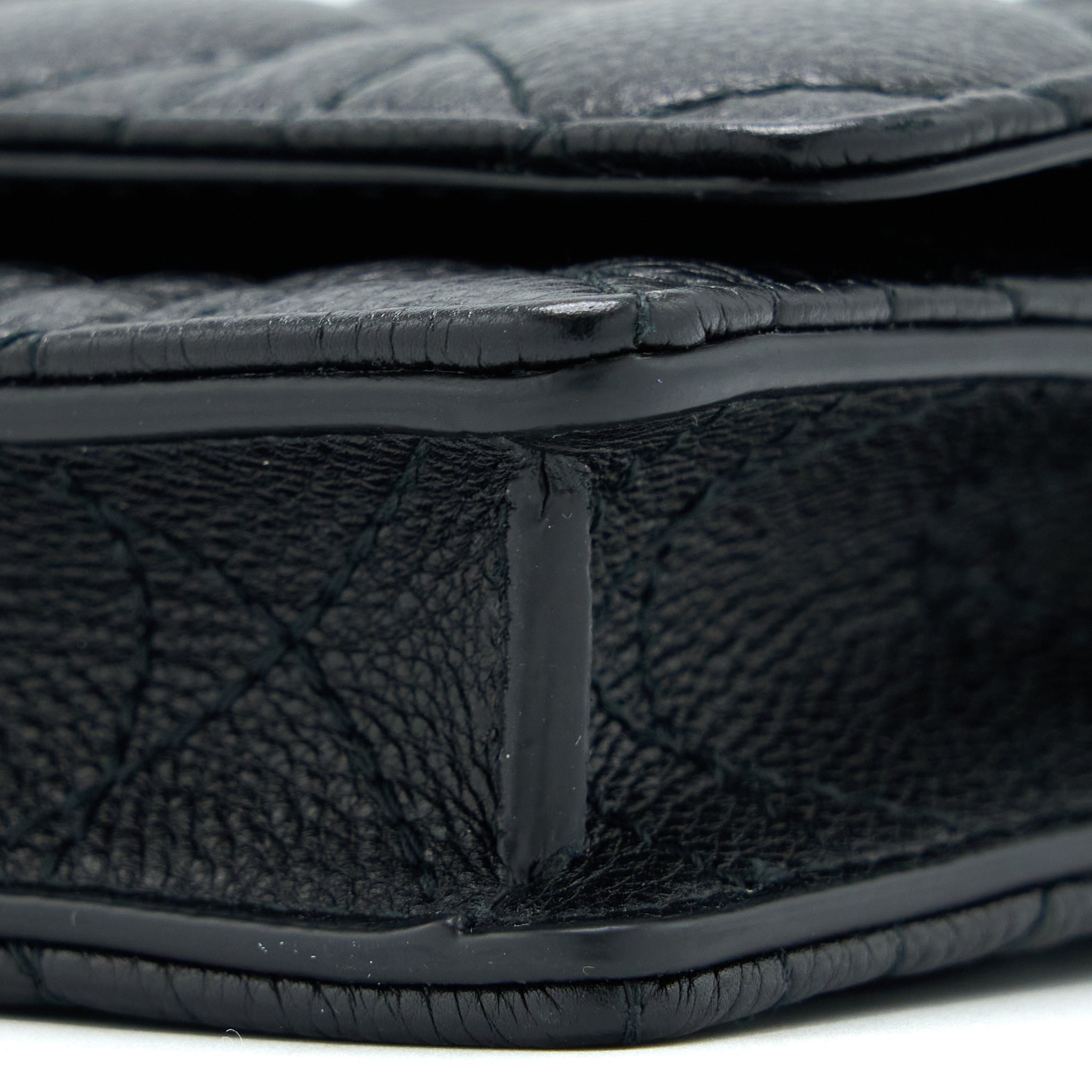 DIOR CARO POUCH CANNAGE CALFSKIN BLACK GHW