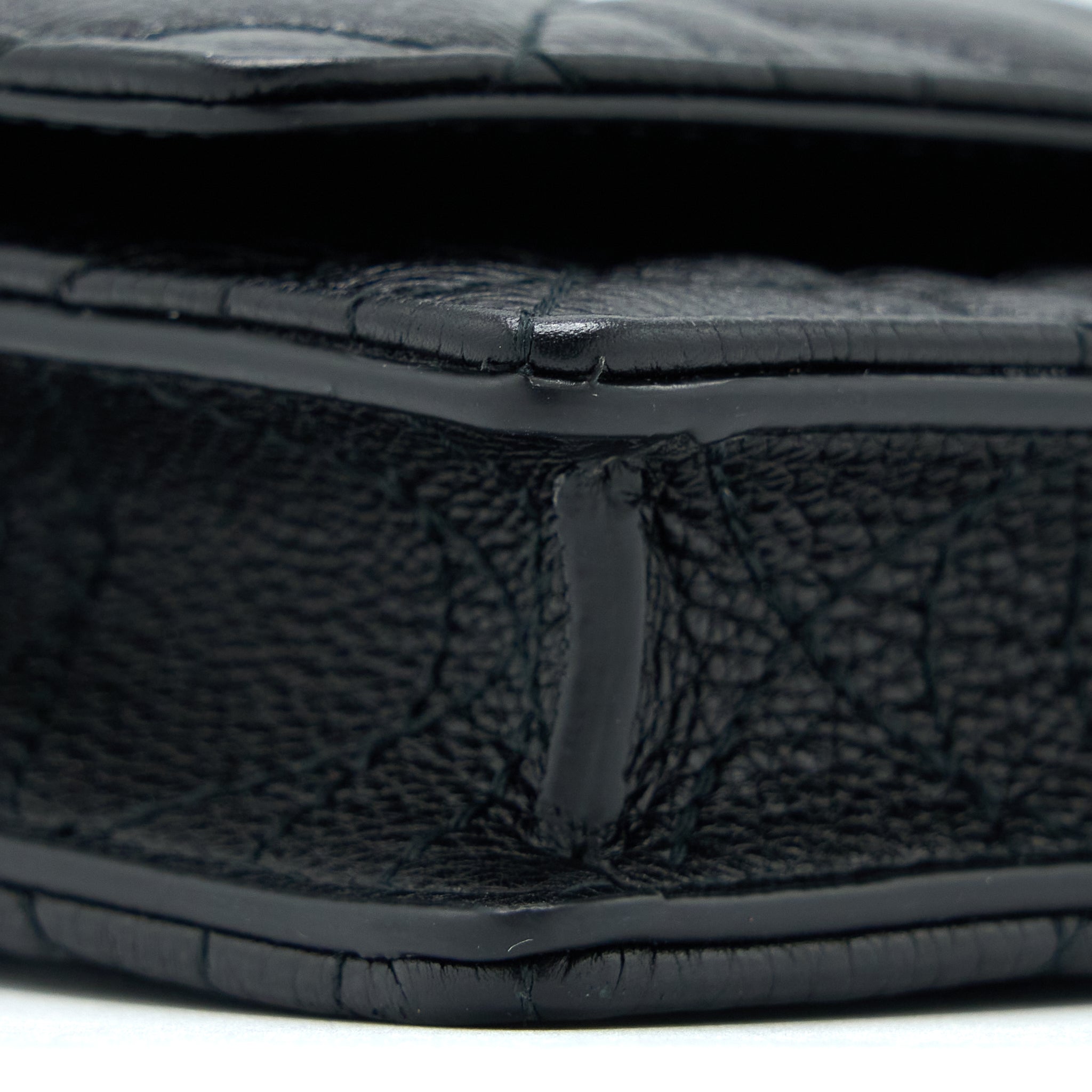 DIOR CARO POUCH CANNAGE CALFSKIN BLACK GHW