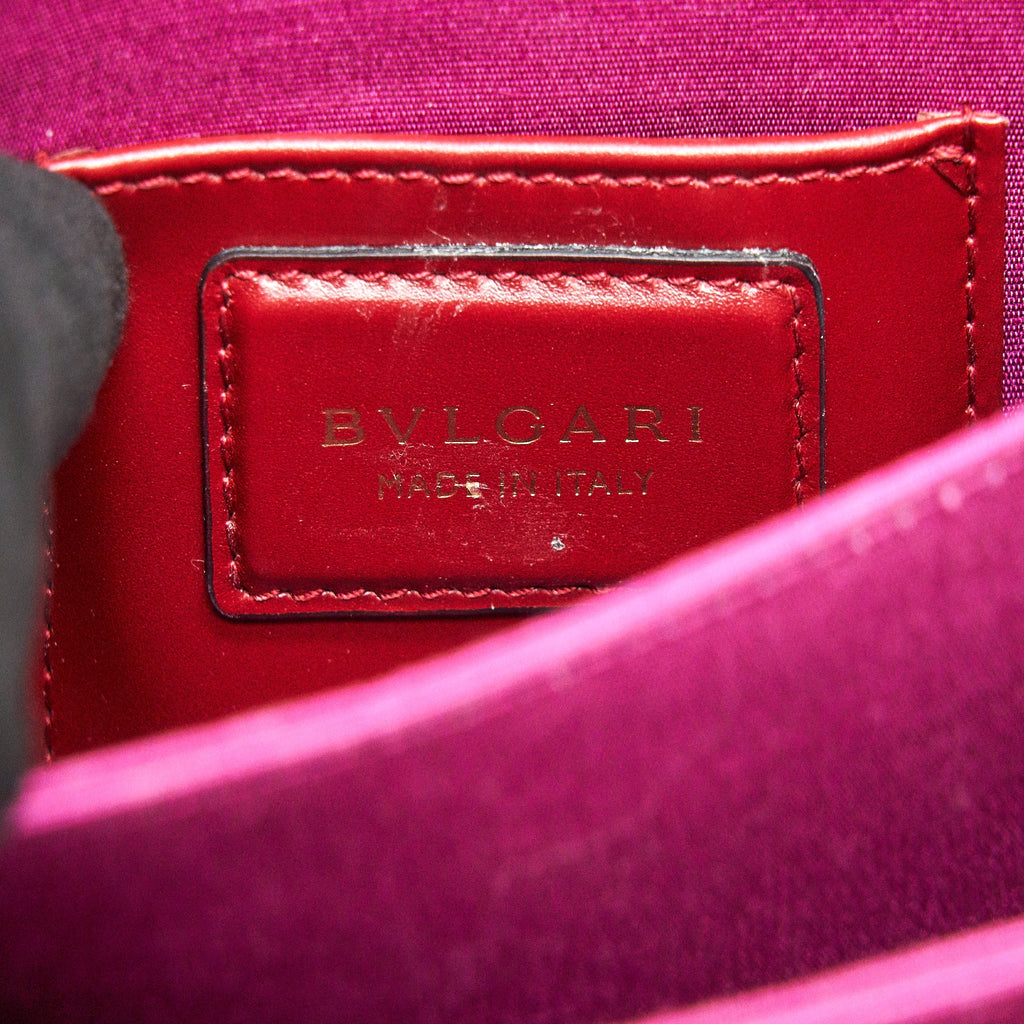 BVLGARI SERPENTI FOREVER TOP HANDLE BAG RED GHW