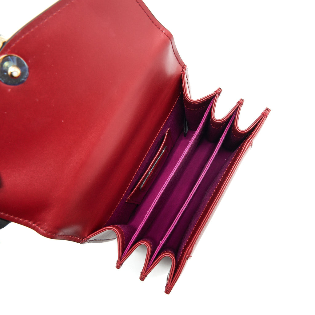 BVLGARI SERPENTI FOREVER TOP HANDLE BAG RED GHW