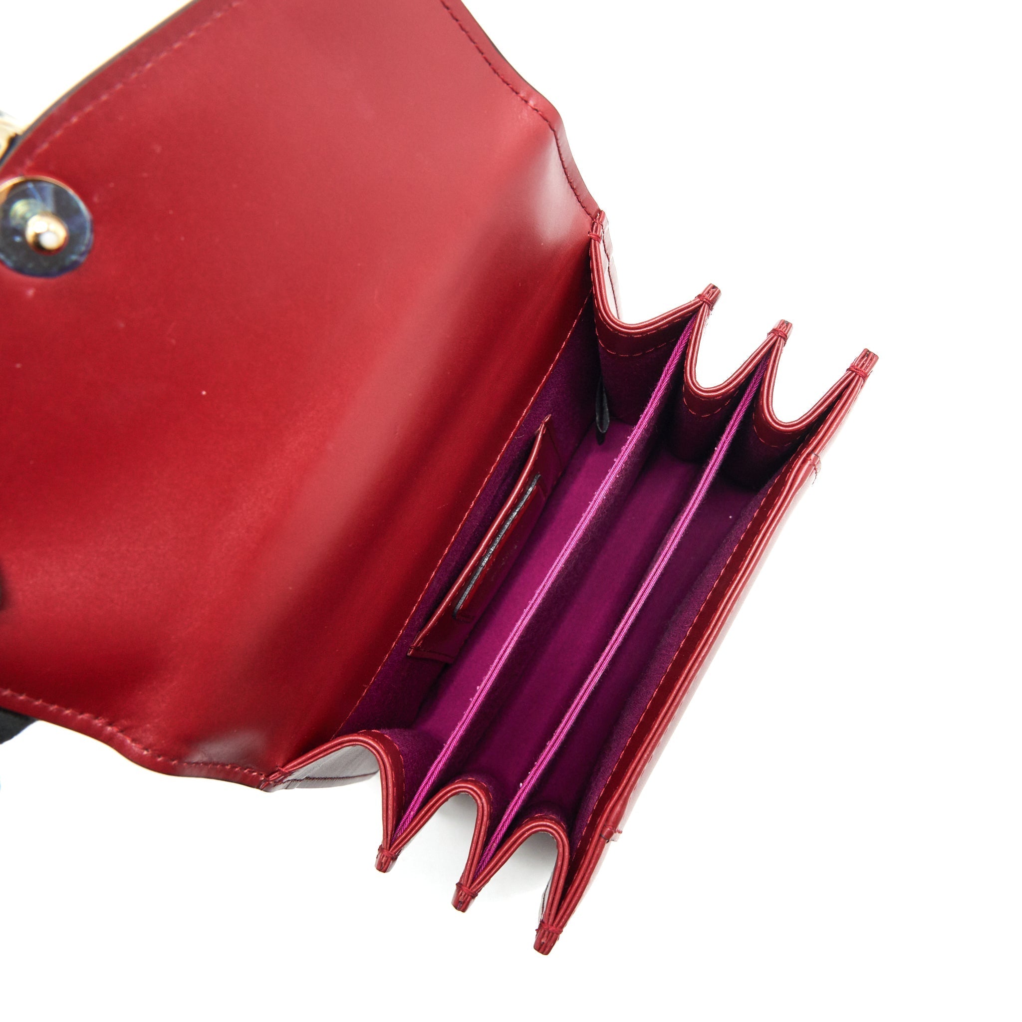 BVLGARI SERPENTI FOREVER TOP HANDLE BAG RED GHW
