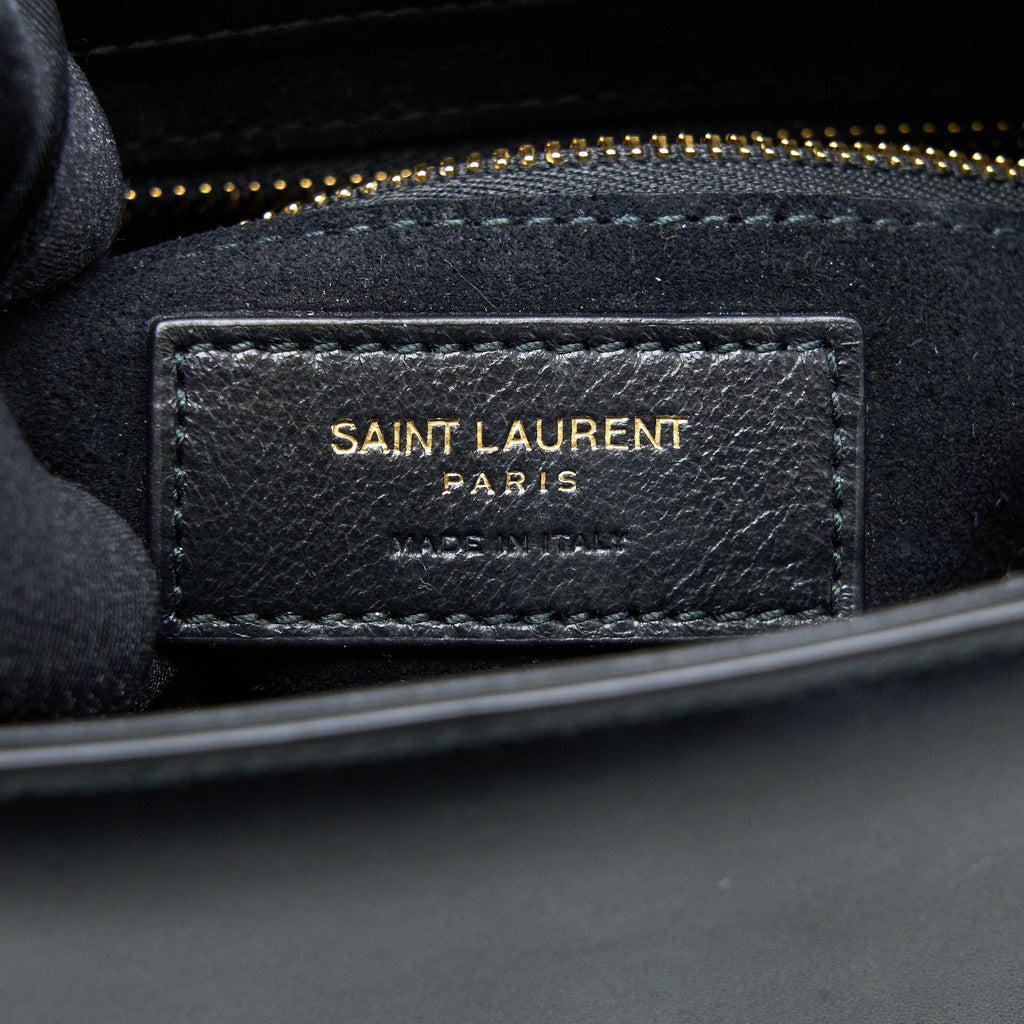 SAINT LAURENT LE 5 A 7 SMOOTH CALFSKIN BLACK BRUSHED GHW