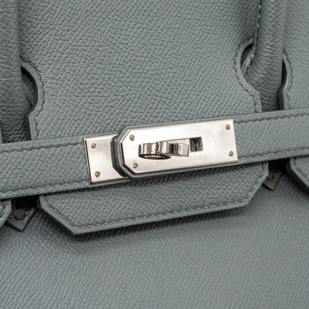 HERMES BIRKIN 30 EPSOM VERT AMANDE SHW