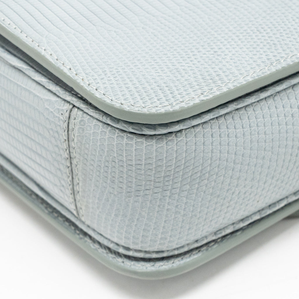 CELINE TEEN TRIOMPHE BAG LIZARD CLOUDY GREY GHW