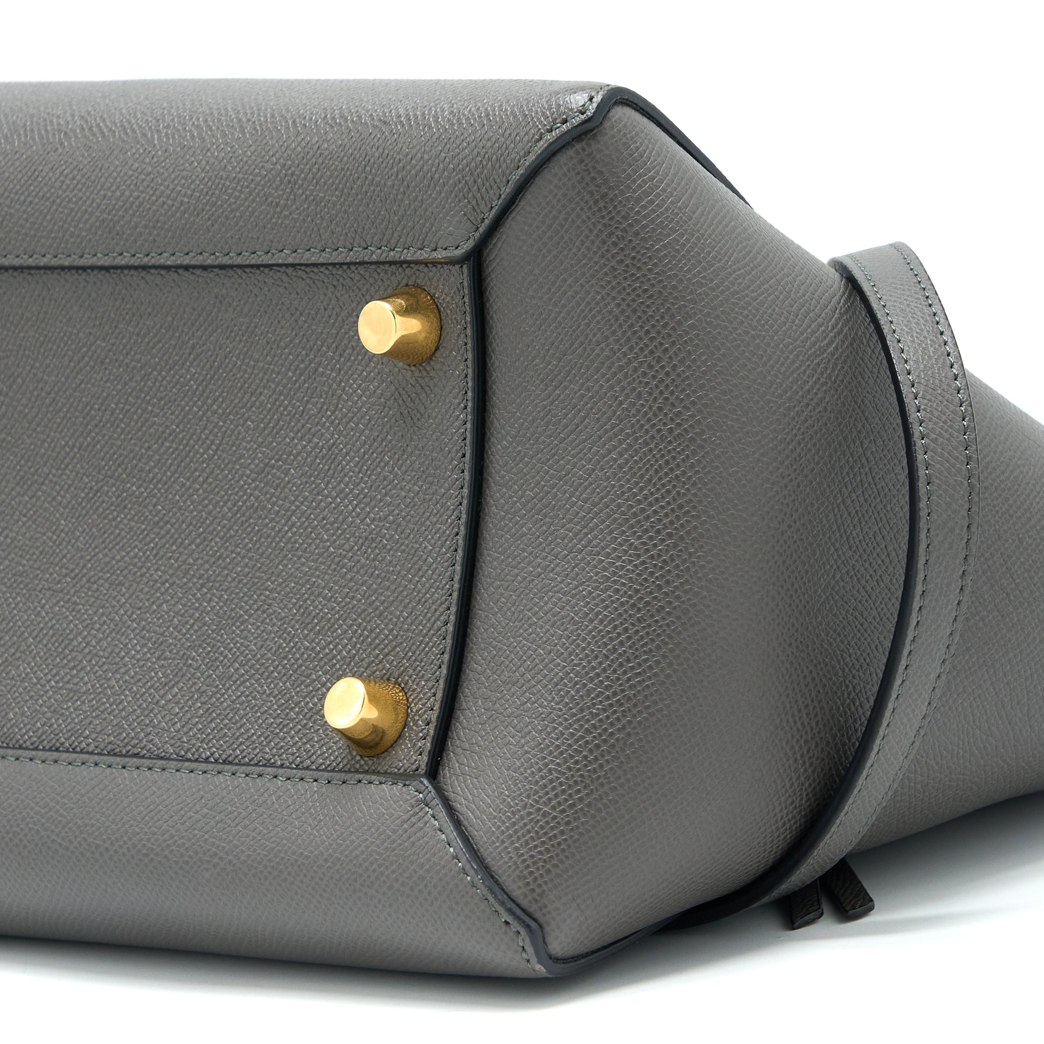 CELINE MINI BELT BAG GRAINED CALFSKIN GREY GHW