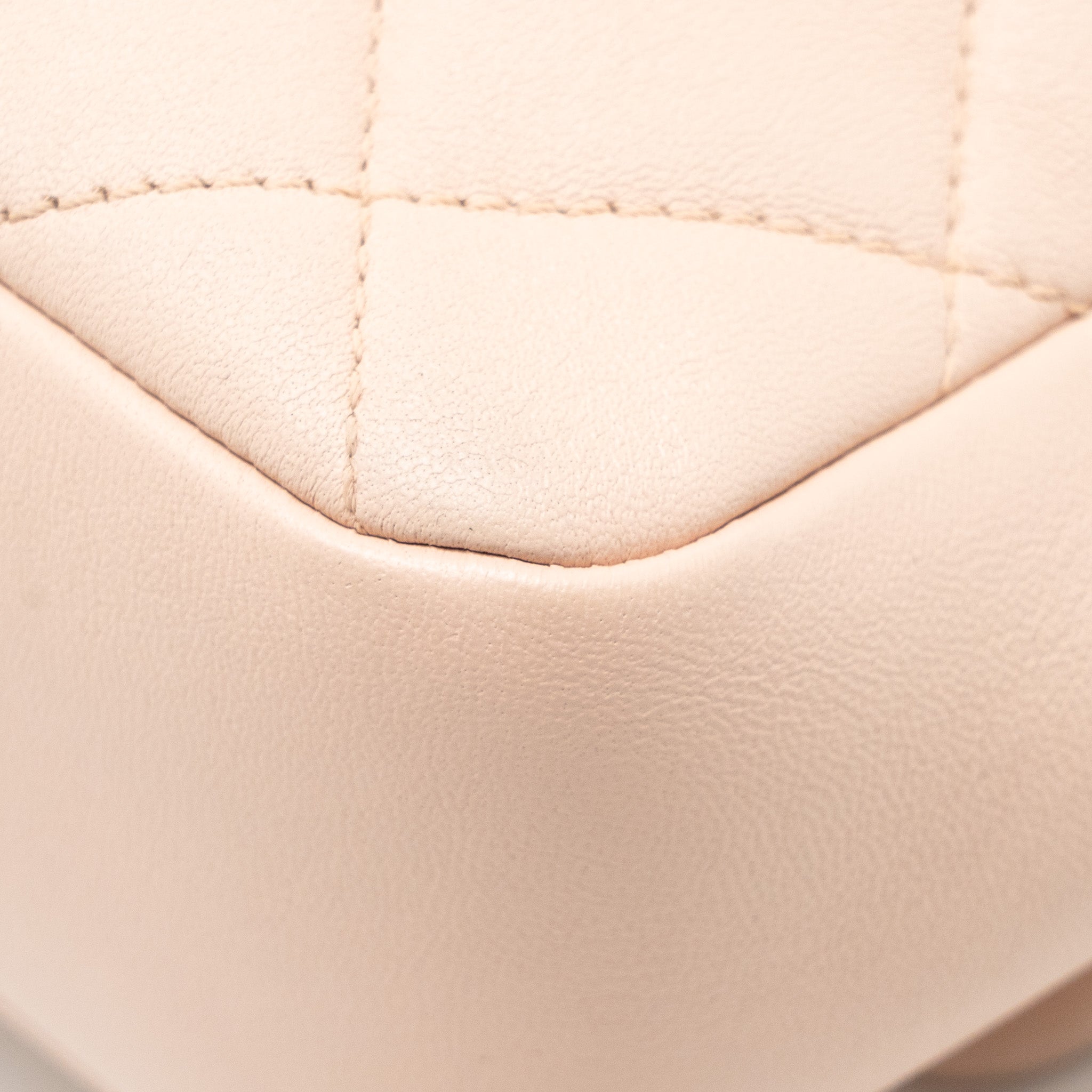 CHANEL GIANT TOP HANDLE RECTANGULAR FLAP BAG LAMBSKIN PINK LGHW (MICROCHIP)