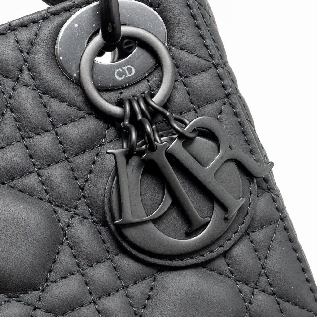 DIOR MINI LADY DIOR CALFSKIN SO BLACK