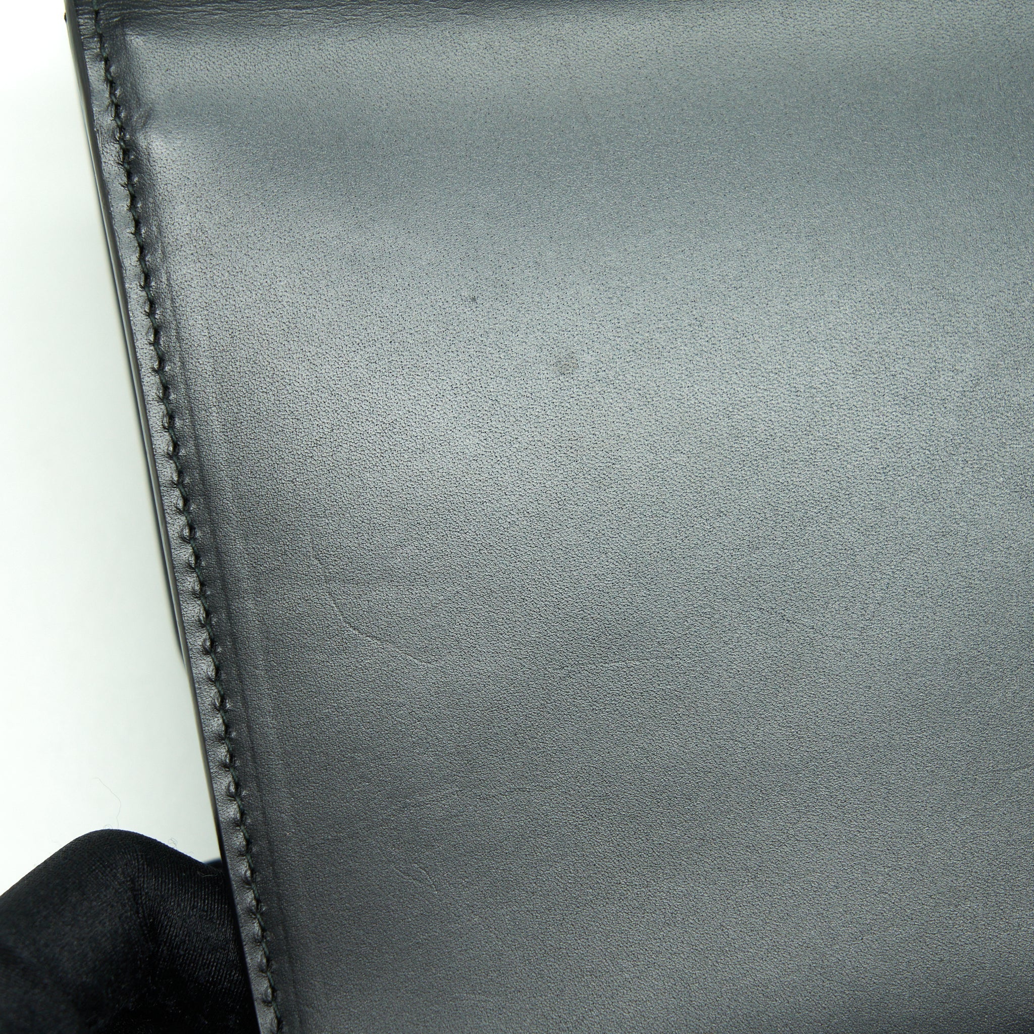GUCCI GG FLAP BAG BOX CALFSKIN BLACK GHW