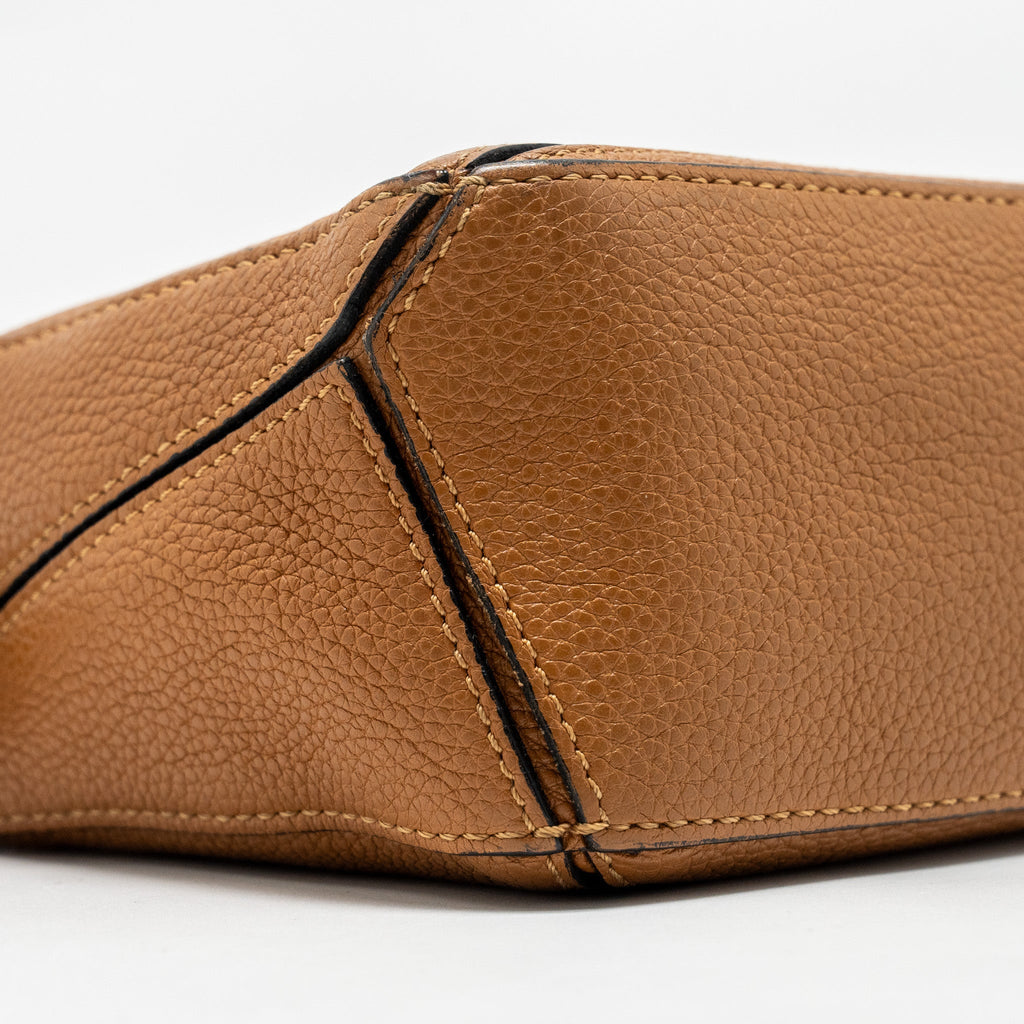 LOEWE MINI PUZZLE BAG CALFSKIN TAN GHW