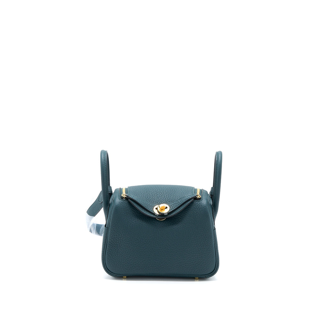 HERMES MINI LINDY CLEMENCE 6O VERT CYPRES GHW