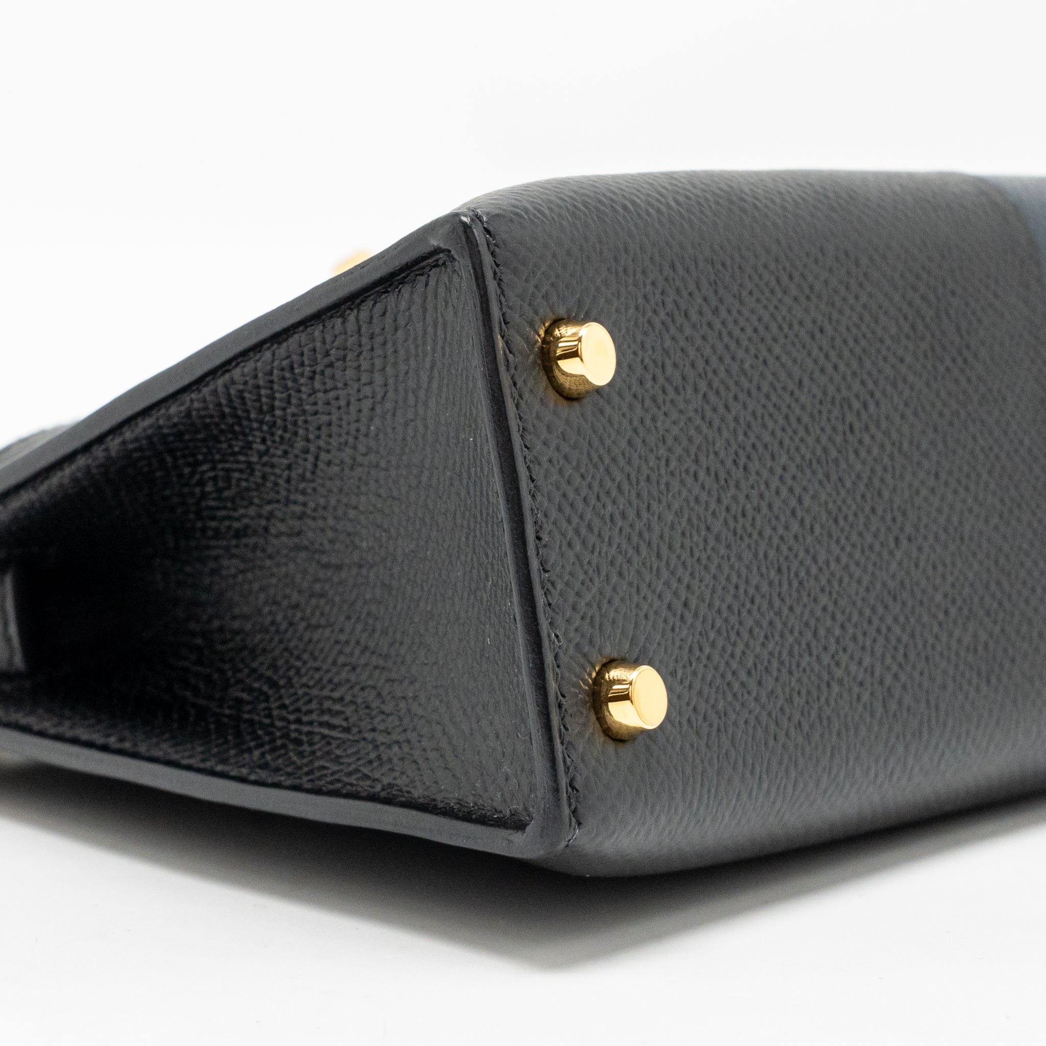 HERMES MINI KELLY II CASAQUE EPSOM BLEU INDIGO/NOIR/ROUGE GRENAT GHW