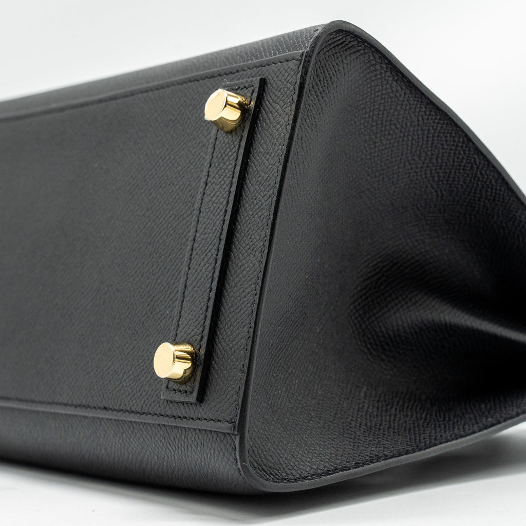HERMES BIRKIN 25 SELLIER EPSOM BLACK GHW
