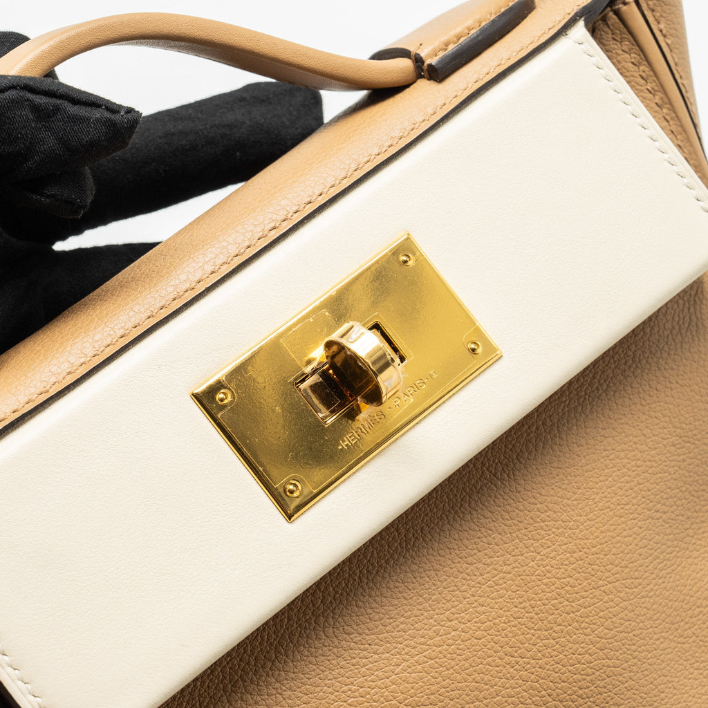 HERMES MINI 24/24 2424-21 BAG EVERCOLOR/SWIFT CHAI/NATA/CUIVRE GHW