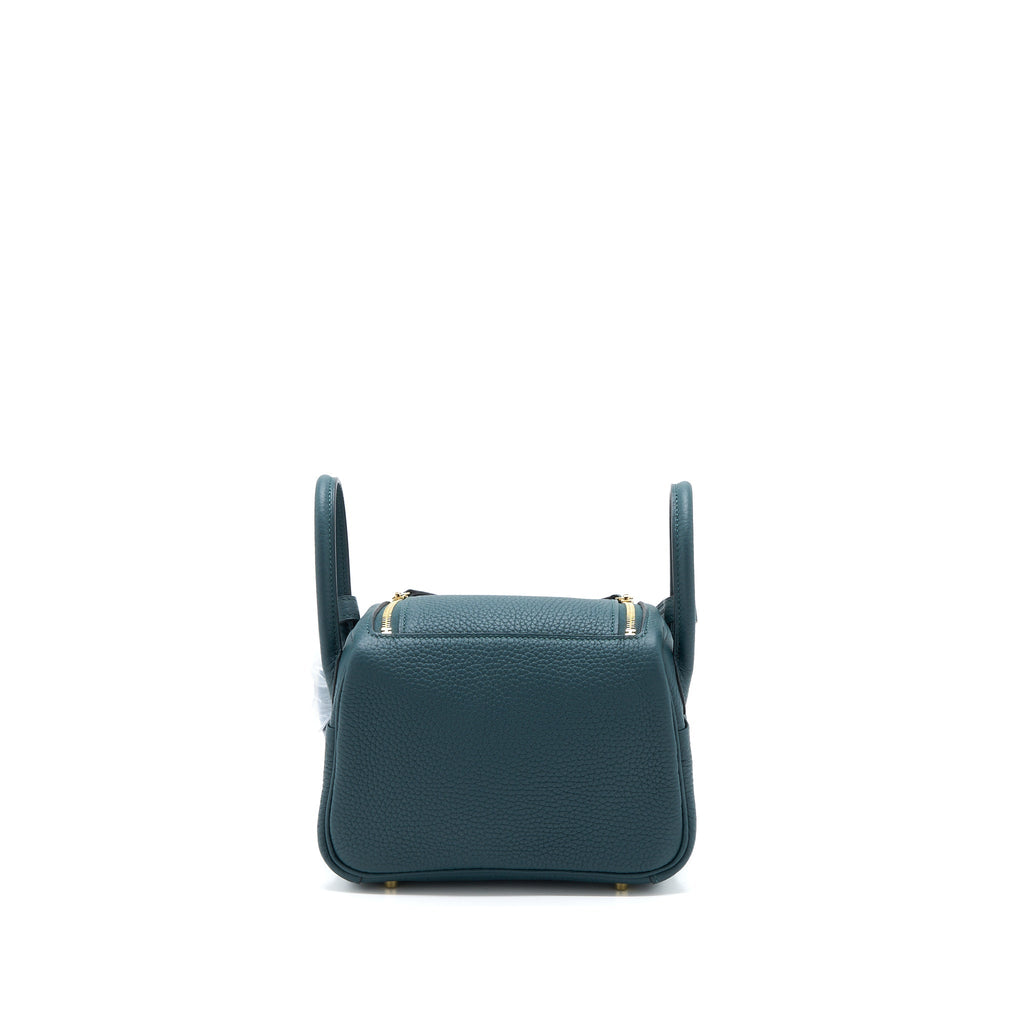 HERMES MINI LINDY CLEMENCE 6O VERT CYPRES GHW