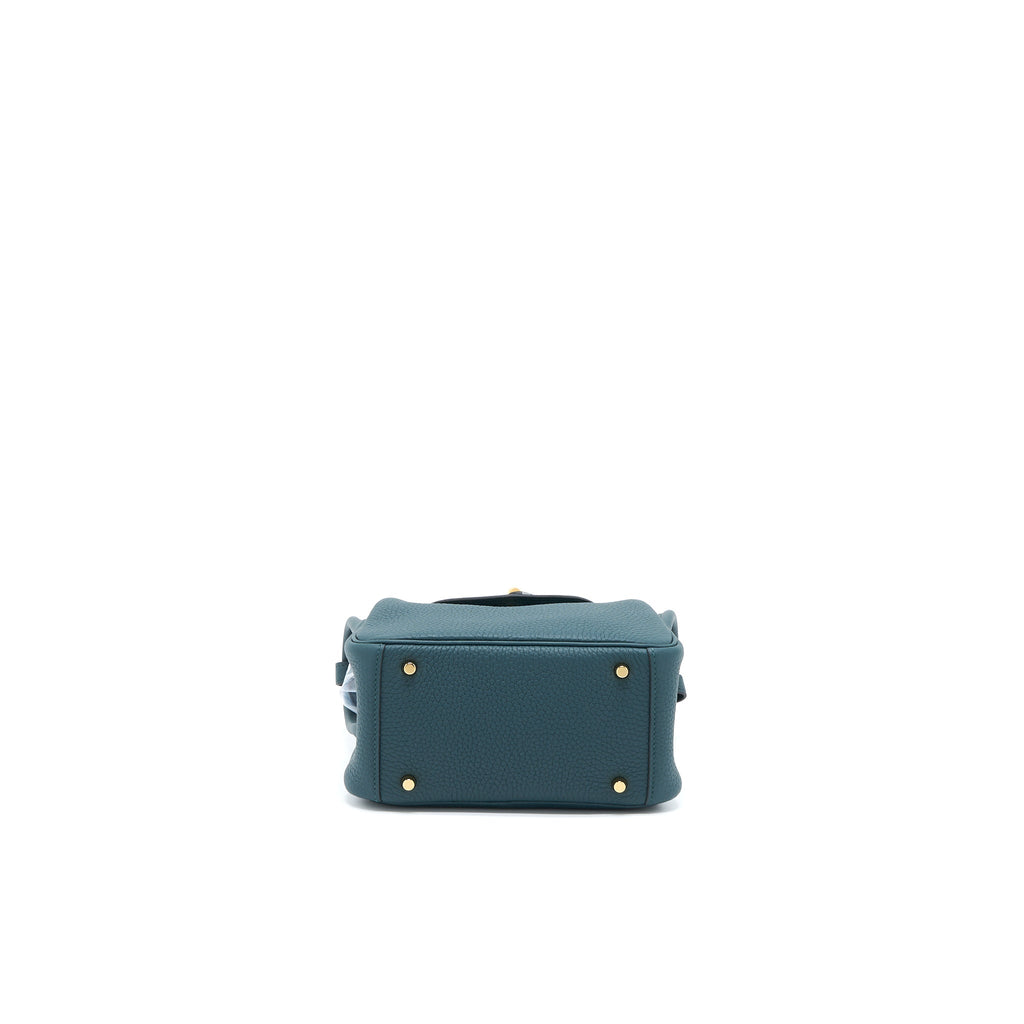HERMES MINI LINDY CLEMENCE 6O VERT CYPRES GHW