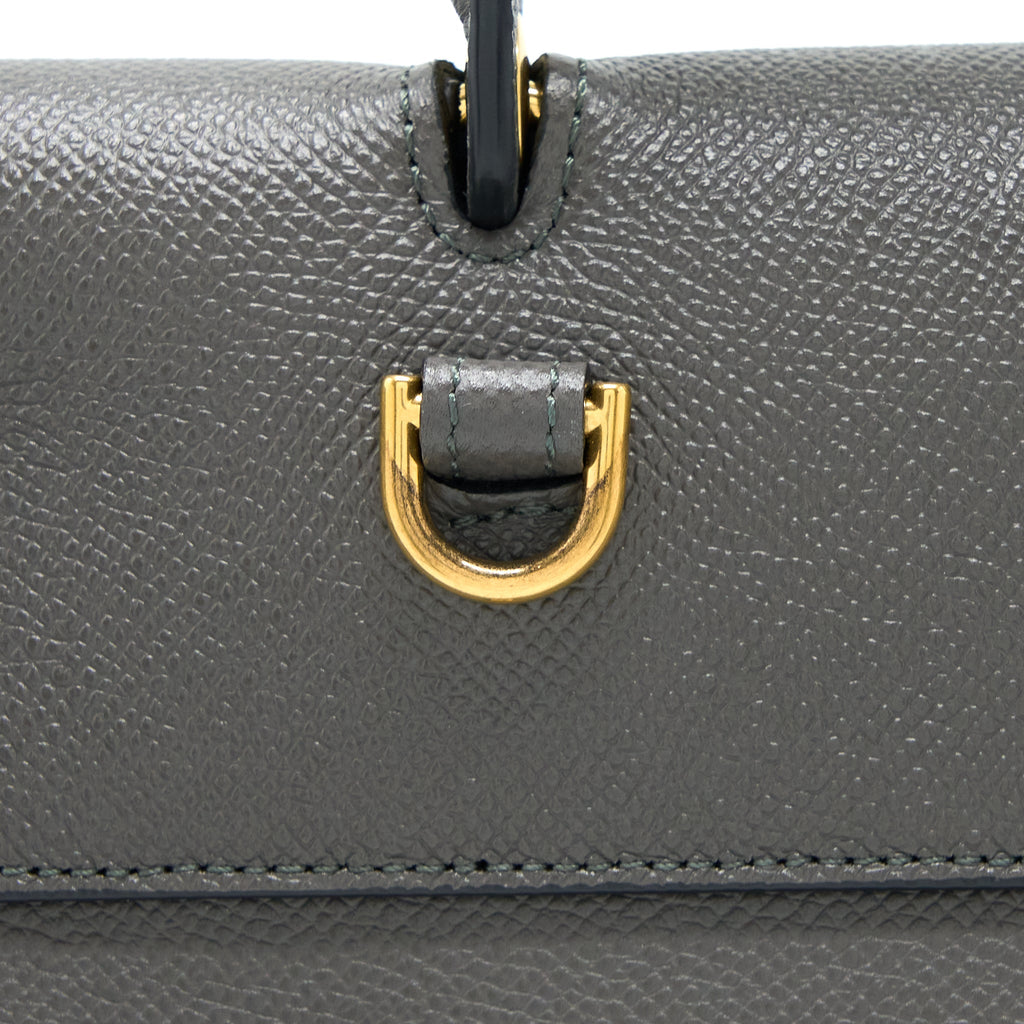 CELINE MINI BELT BAG GRAINED CALFSKIN GREY GHW