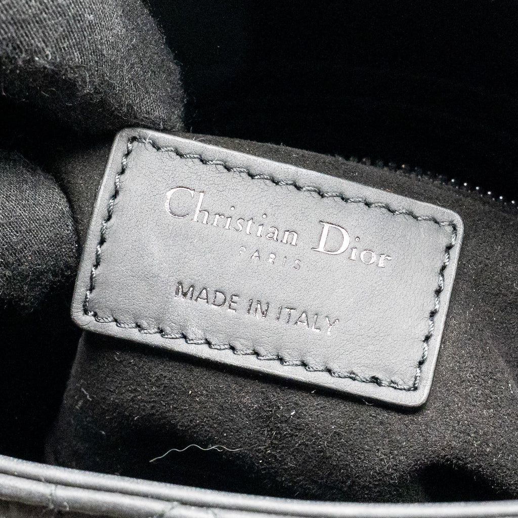 DIOR MINI LADY DIOR CALFSKIN SO BLACK