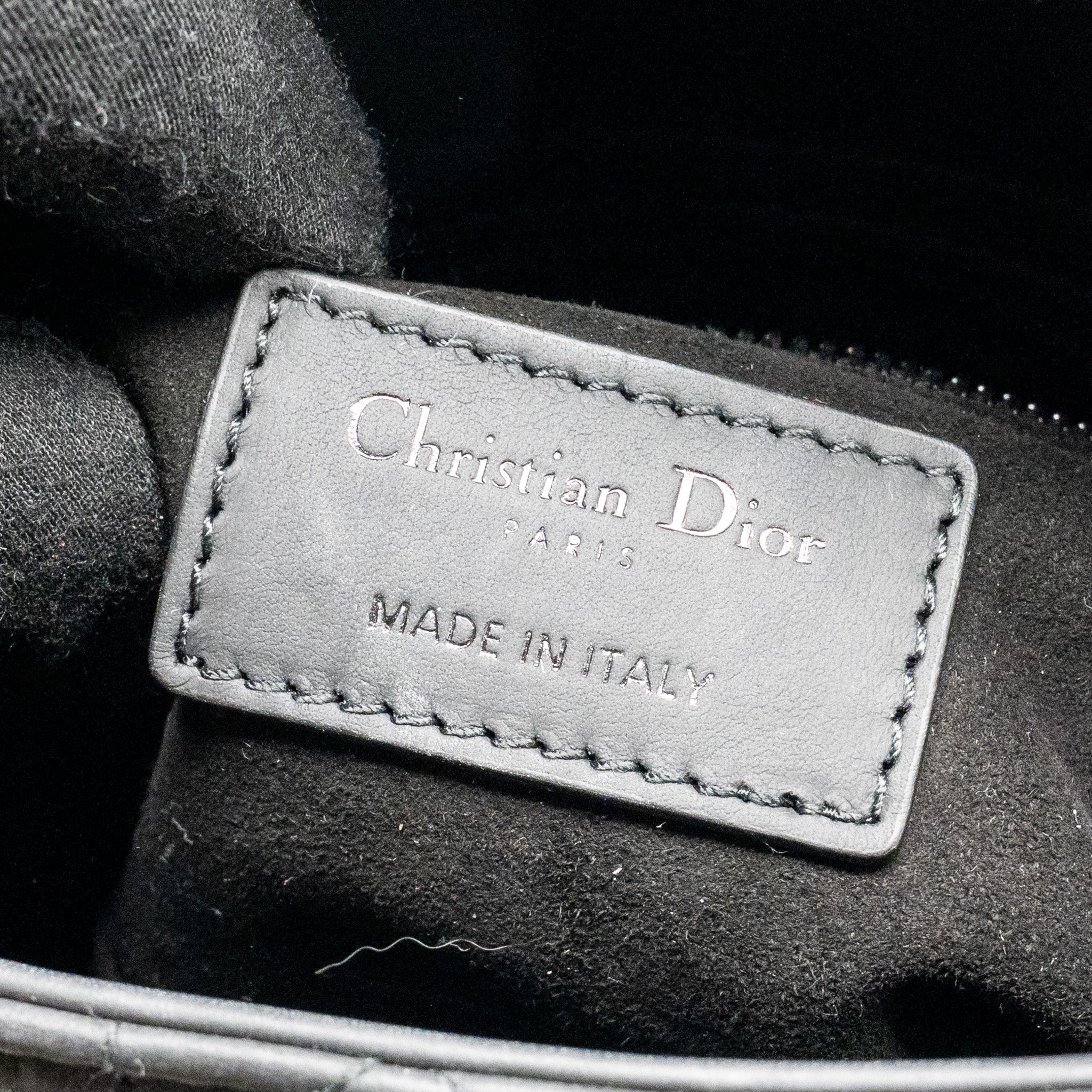 DIOR MINI LADY DIOR CALFSKIN SO BLACK