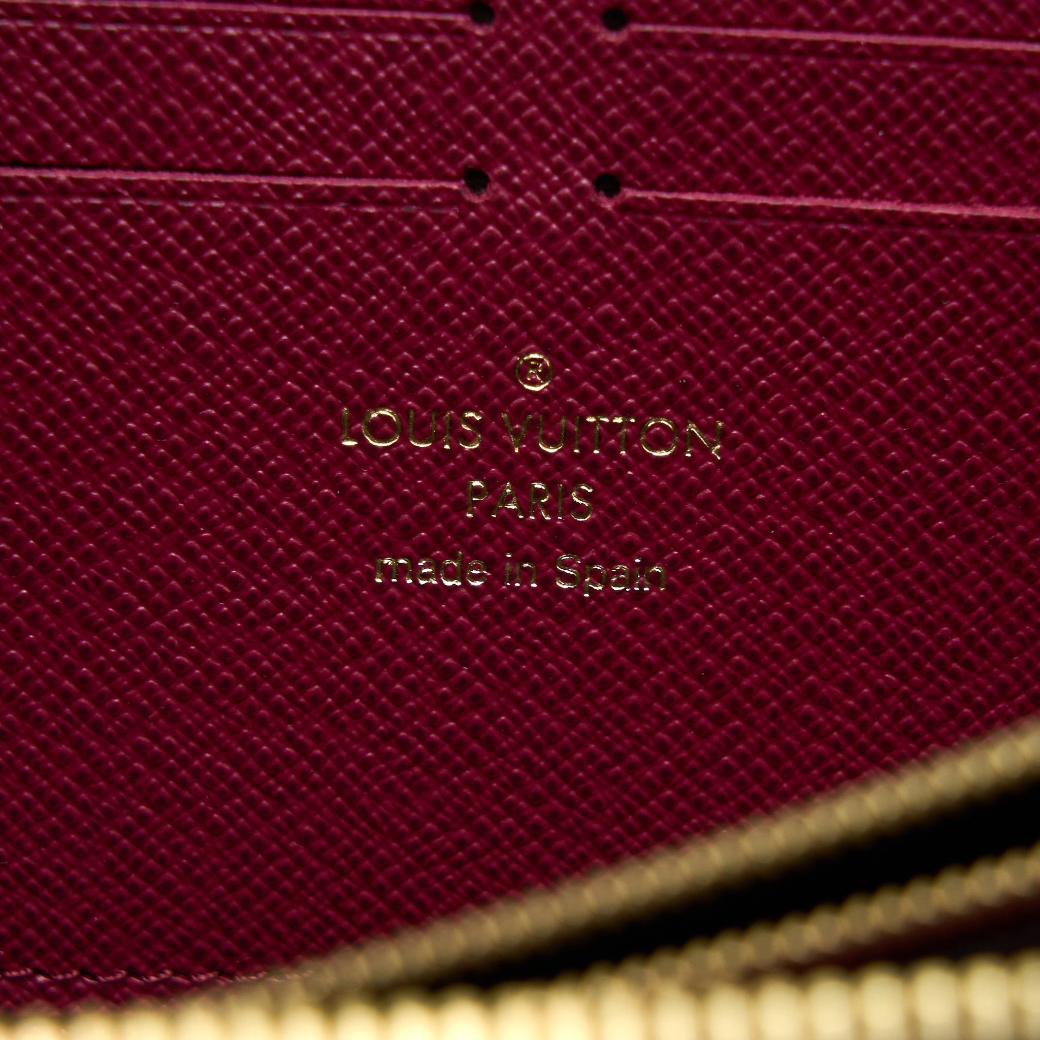LOUIS VUITTON CLEMENCE LONG WALLET MONOGRAM CANVAS FUCHSIA GHW