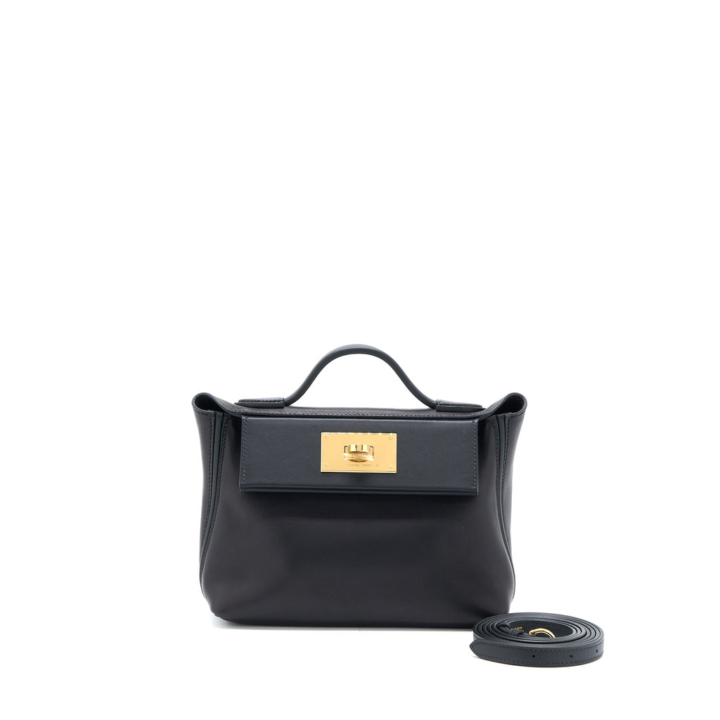 HERMES MINI 24/24 2424-21 BAG SWIFT/VOLUPTO BLACK GHW
