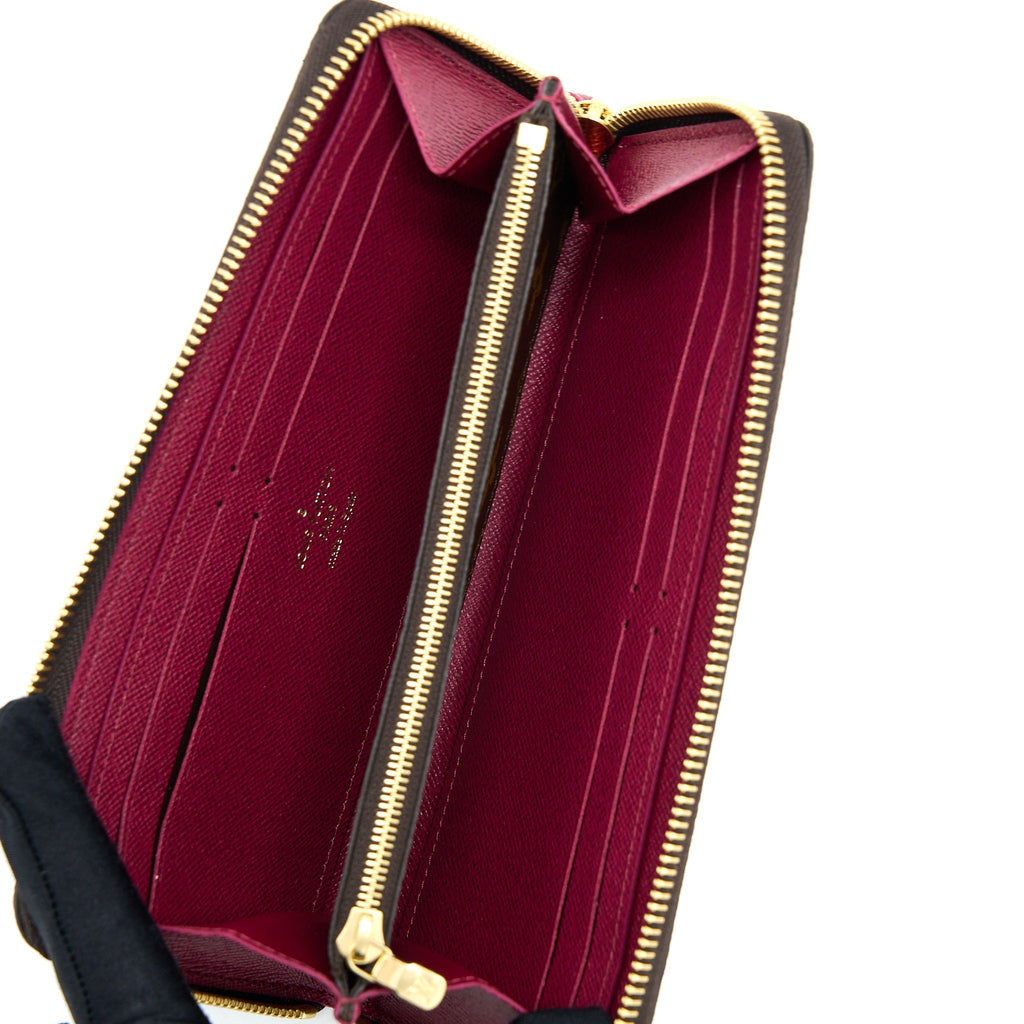 LOUIS VUITTON CLEMENCE LONG WALLET MONOGRAM CANVAS FUCHSIA GHW