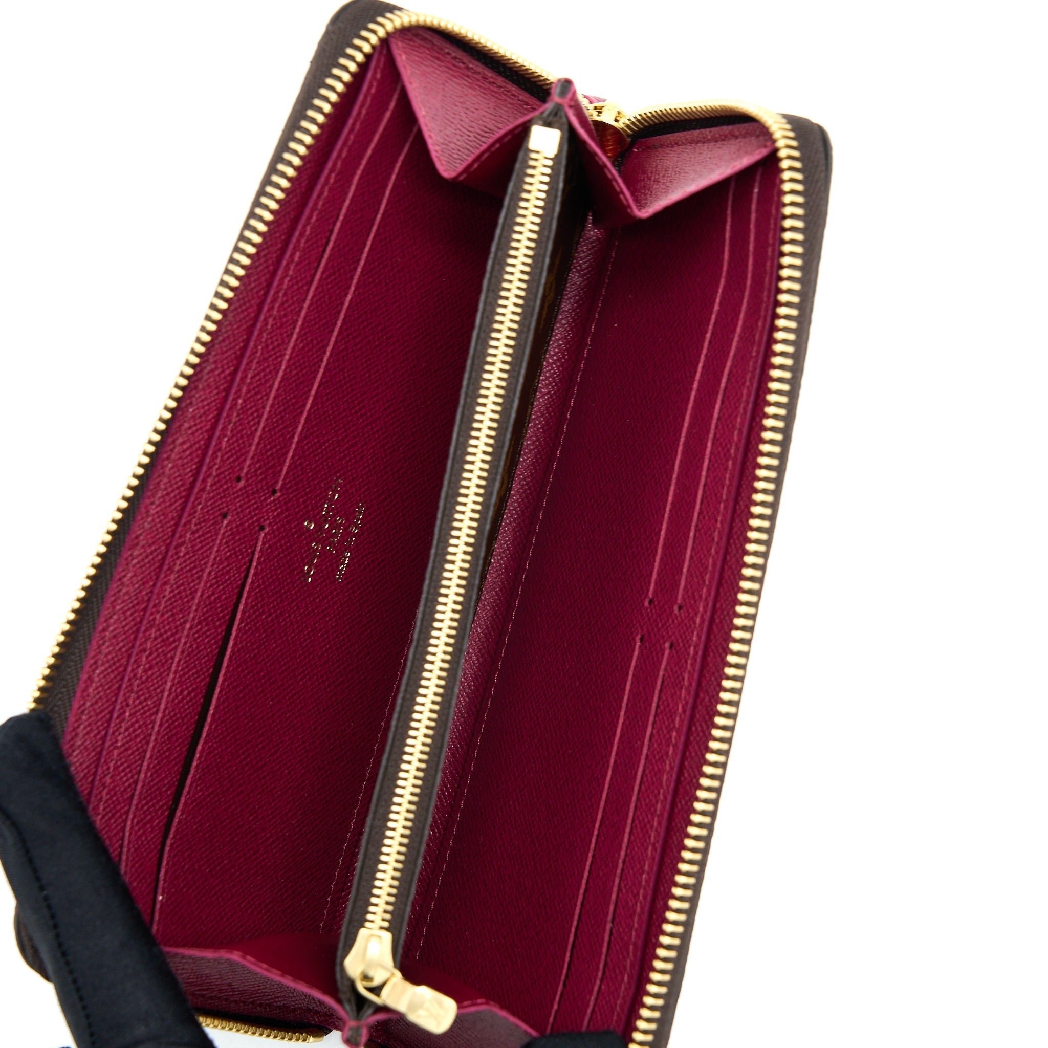 LOUIS VUITTON CLEMENCE LONG WALLET MONOGRAM CANVAS FUCHSIA GHW