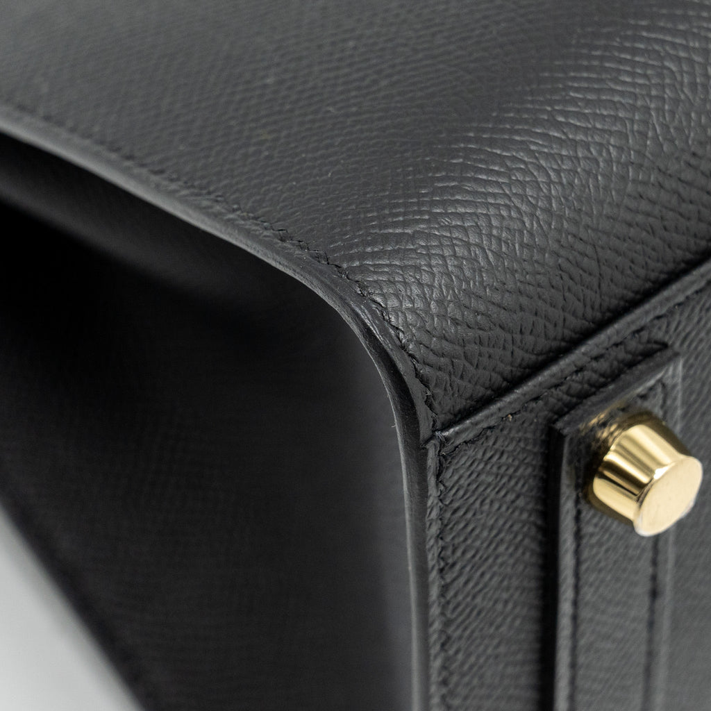 HERMES BIRKIN 25 SELLIER EPSOM BLACK GHW