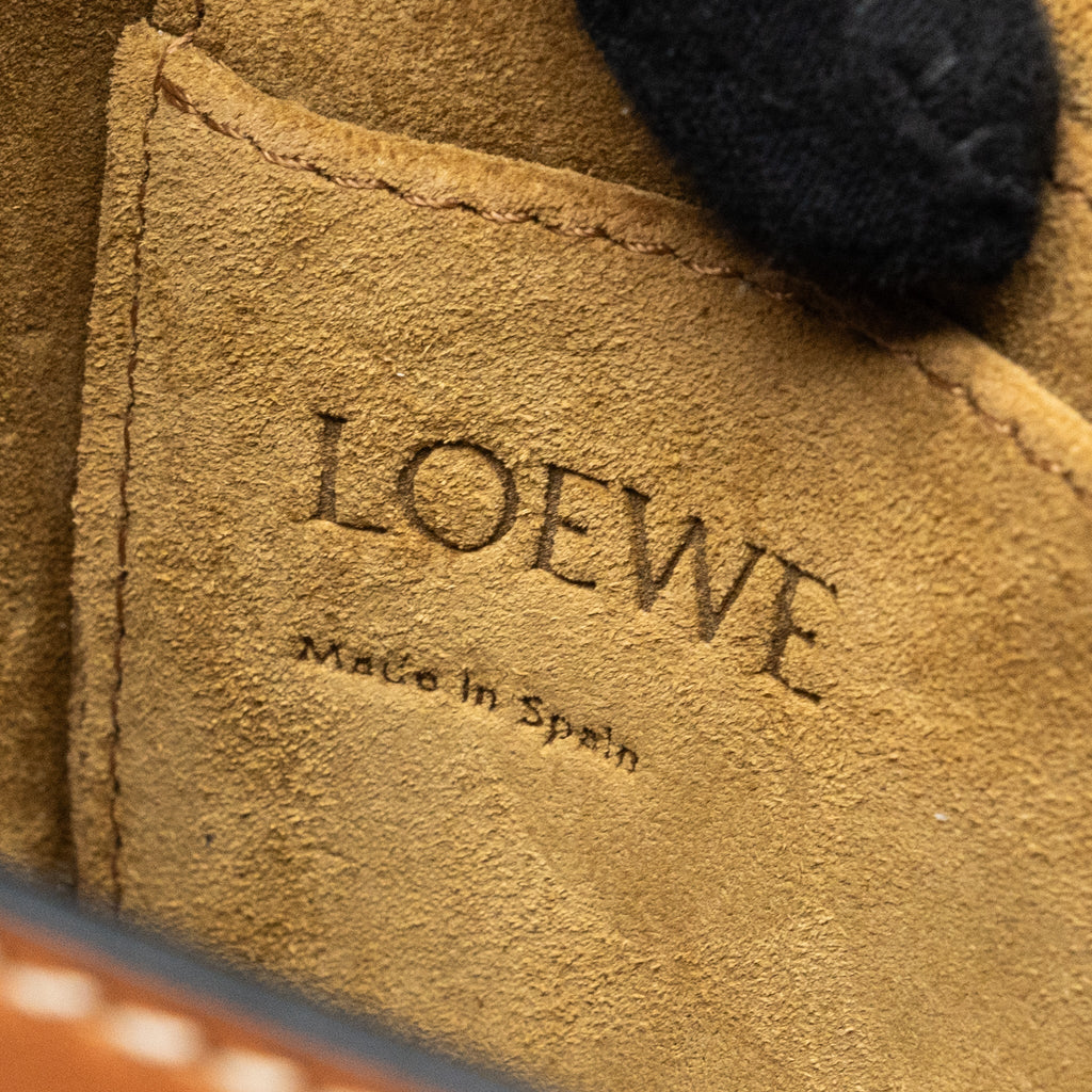 LOEWE MINI GATE BELT BAG CALFSKIN TAN GHW