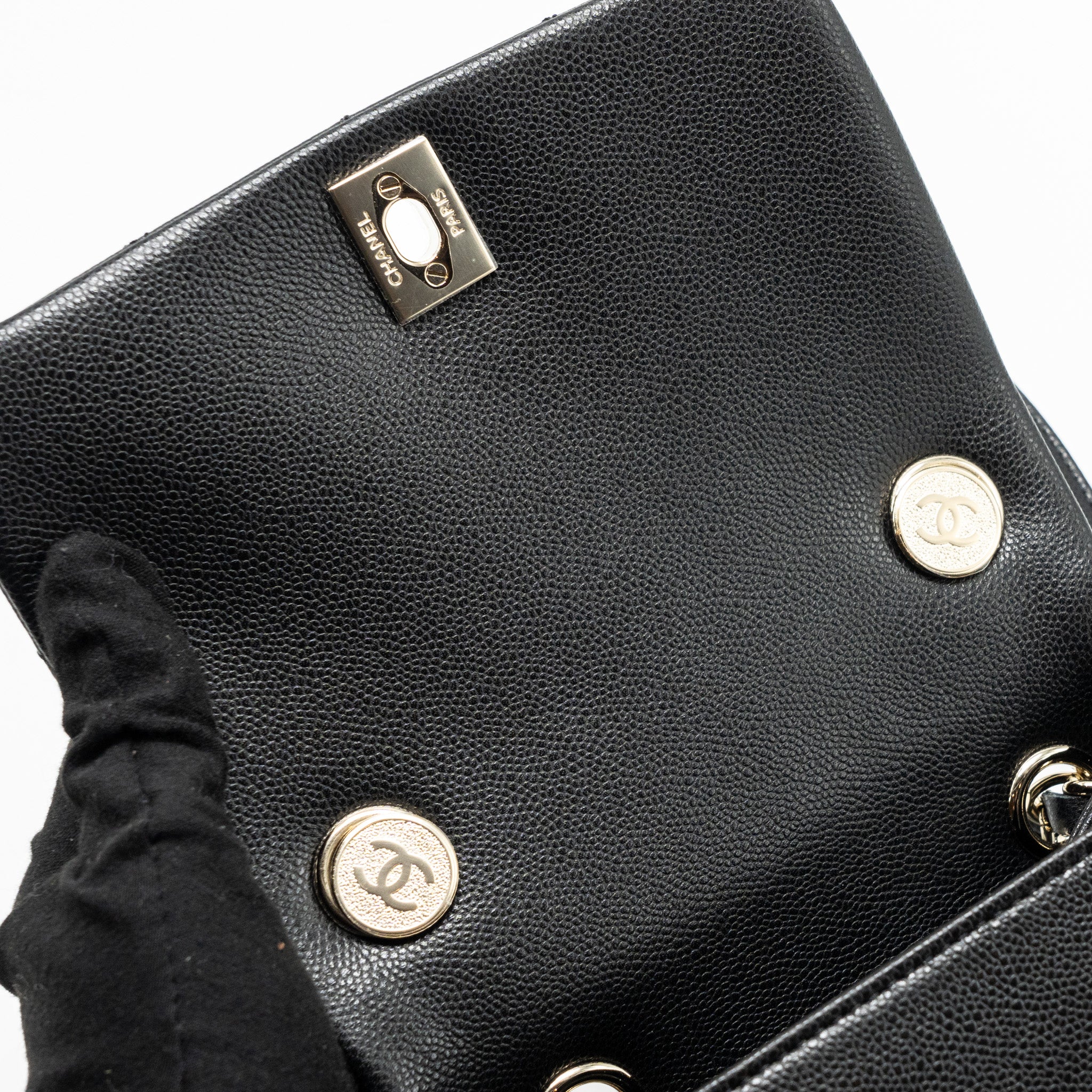 CHANEL 23K TRIPLE POCKET BACKPACK CAVIAR BLACK LGHW (MICROCHIP)