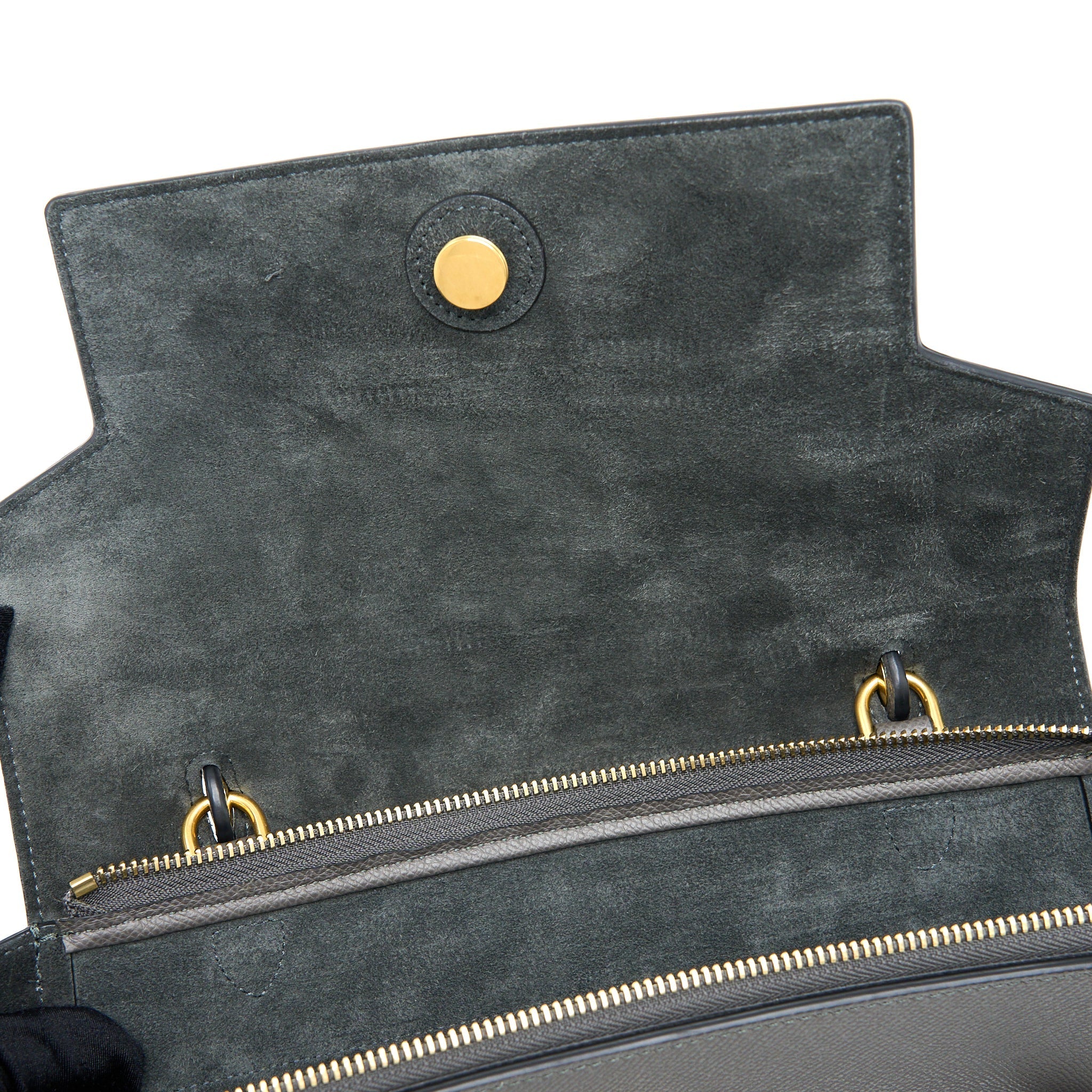 CELINE MINI BELT BAG GRAINED CALFSKIN GREY GHW