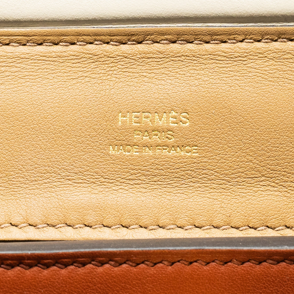 HERMES MINI 24/24 2424-21 BAG EVERCOLOR/SWIFT CHAI/NATA/CUIVRE GHW