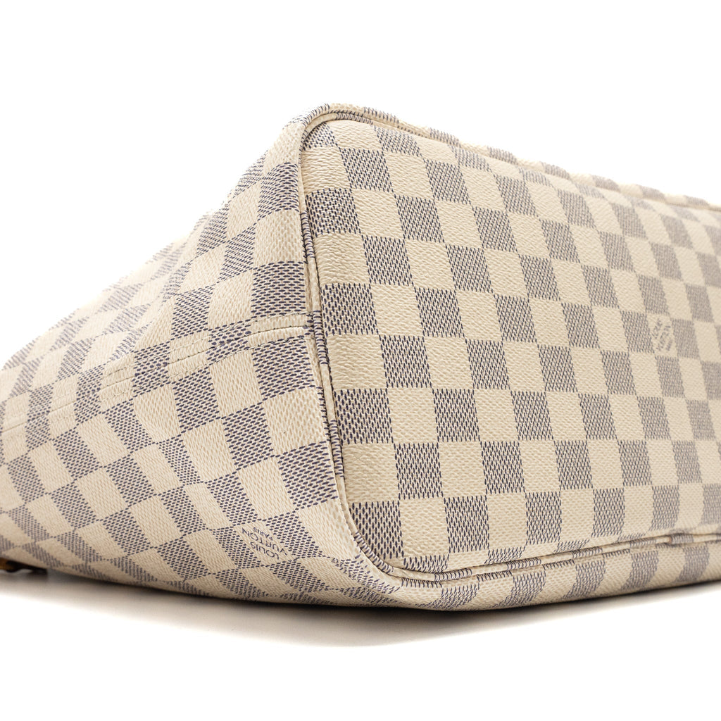 LOUIS VUITTON NEVERFULL MM DAMIER AZUR CANVAS GHW