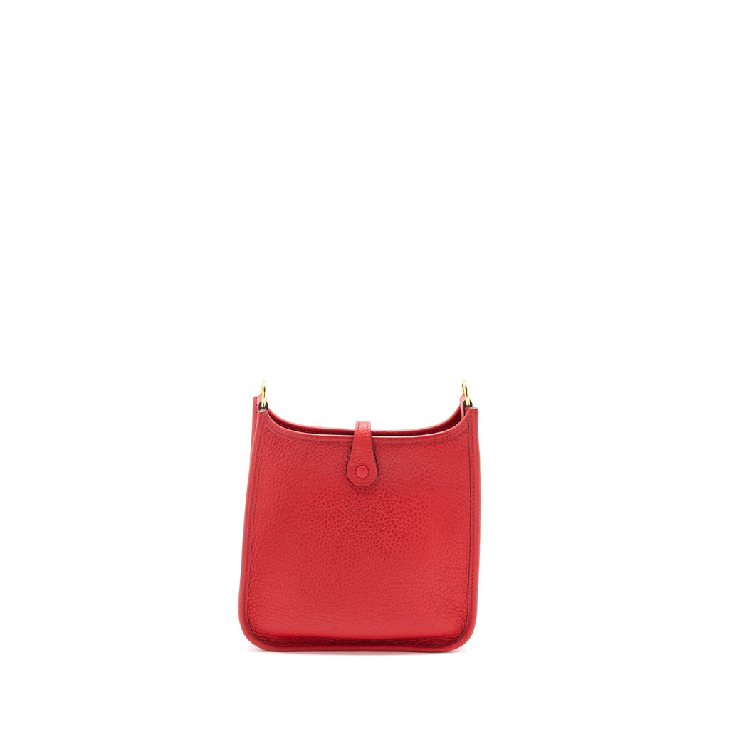 HERMES MINI EVELYNE CLEMENCE ROUGE DE COEUR GHW