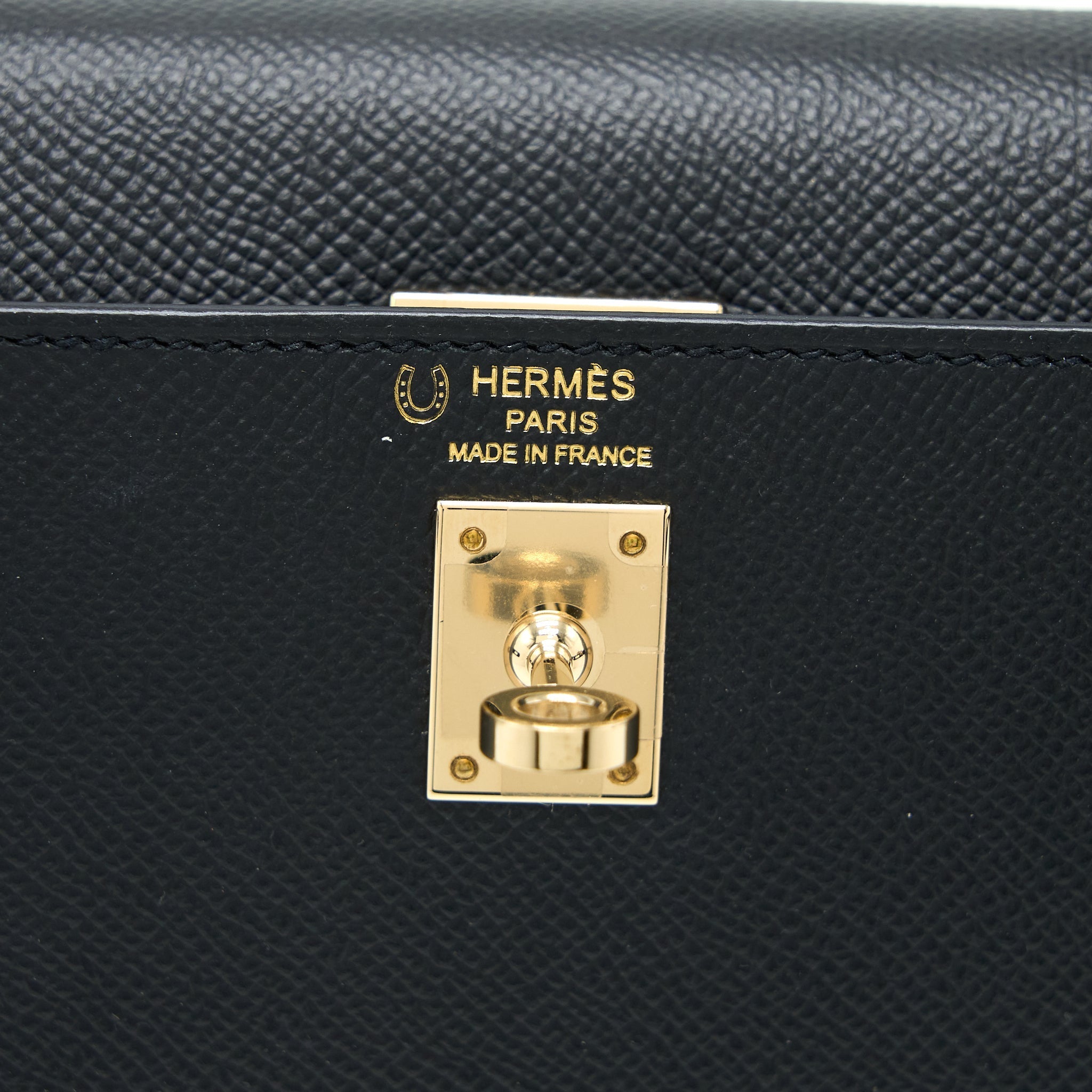 HERMES KELLY 25 SPECIAL ORDER EPSOM BLACK/ ROUGE H GHW