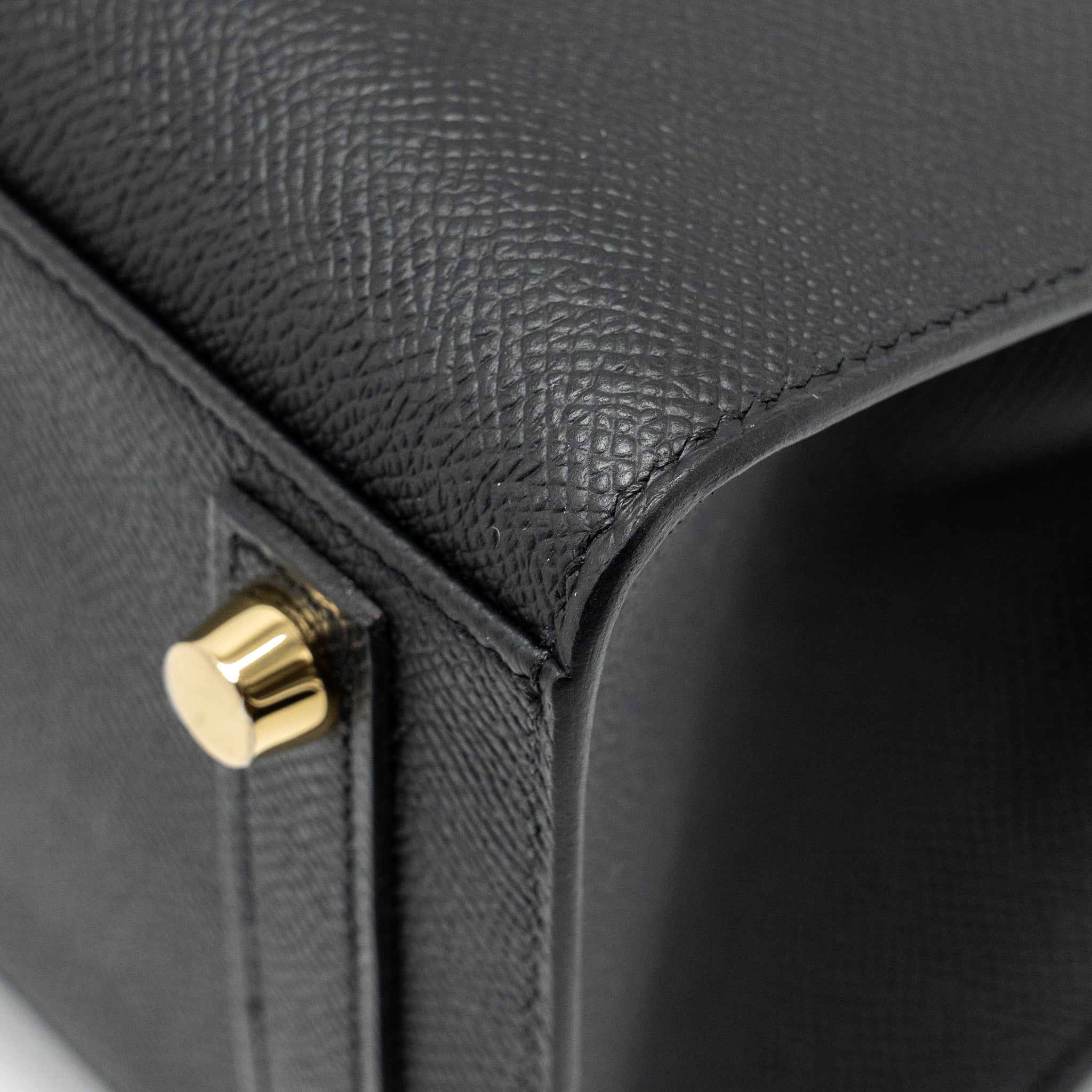 HERMES BIRKIN 25 SELLIER EPSOM BLACK GHW