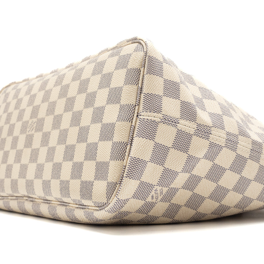 LOUIS VUITTON NEVERFULL MM DAMIER AZUR CANVAS GHW