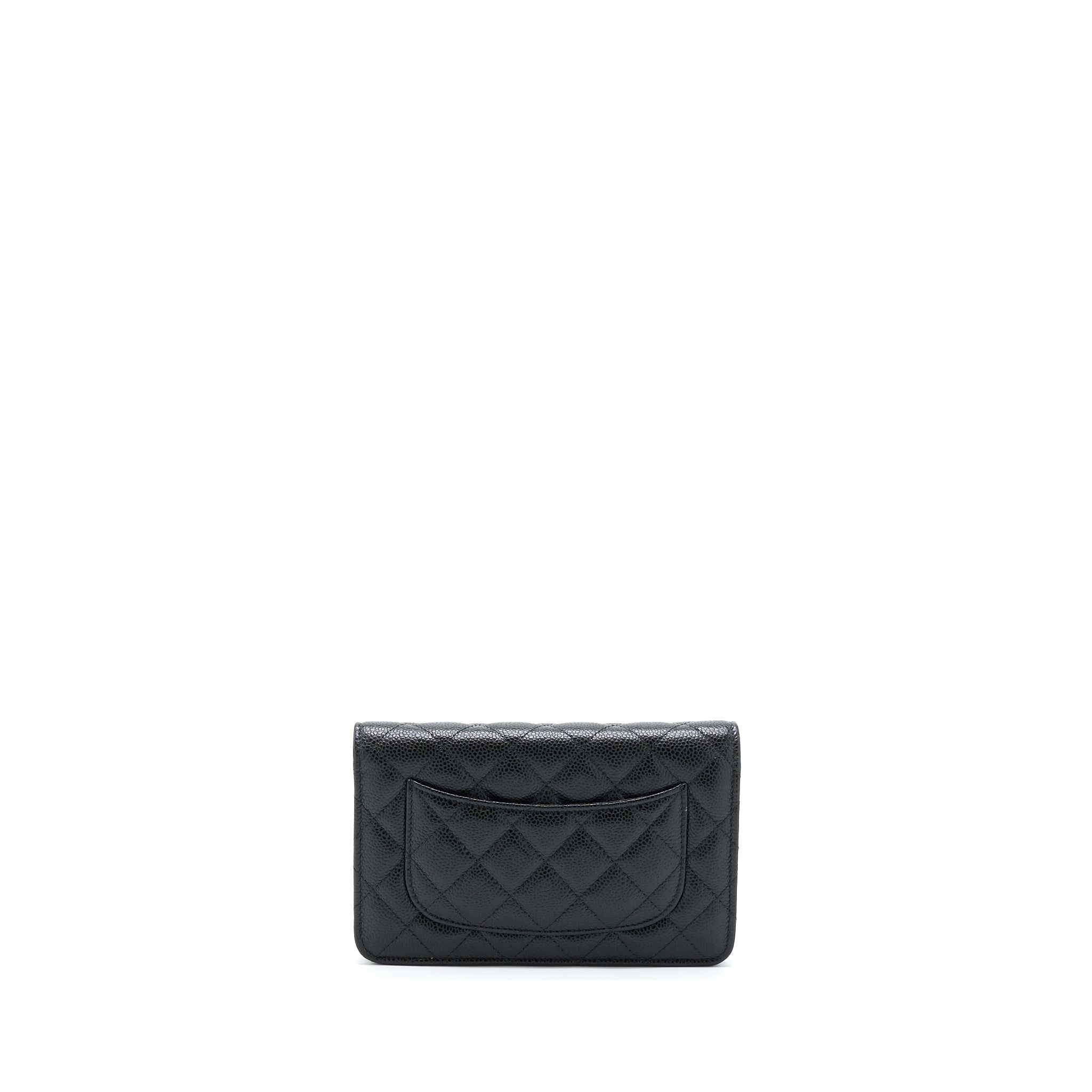 CHANEL CLASSIC WALLET ON CHAIN CAVIAR BLACK GHW
