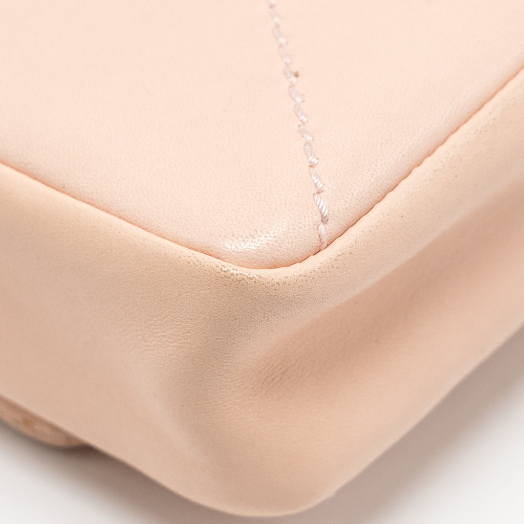 CHANEL VINTAGE GIANT CC FLAP BAG LAMBSKIN ROSE CLAIR SHW