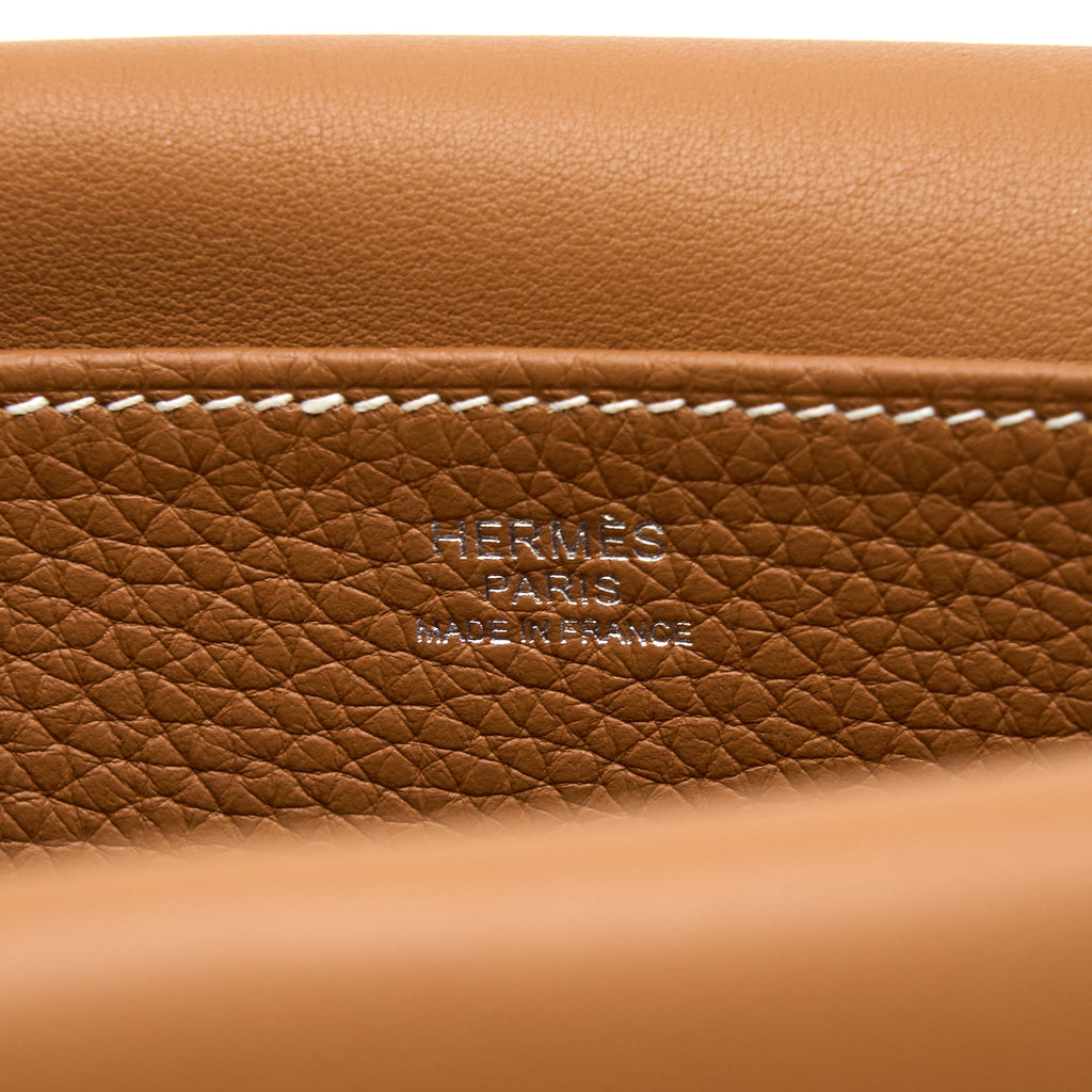 HERMES HALZAN 25 BAG CLEMENCE GOLD SHW