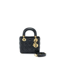 DIOR MINI LADY DIOR LAMBSKIN BLACK GHW