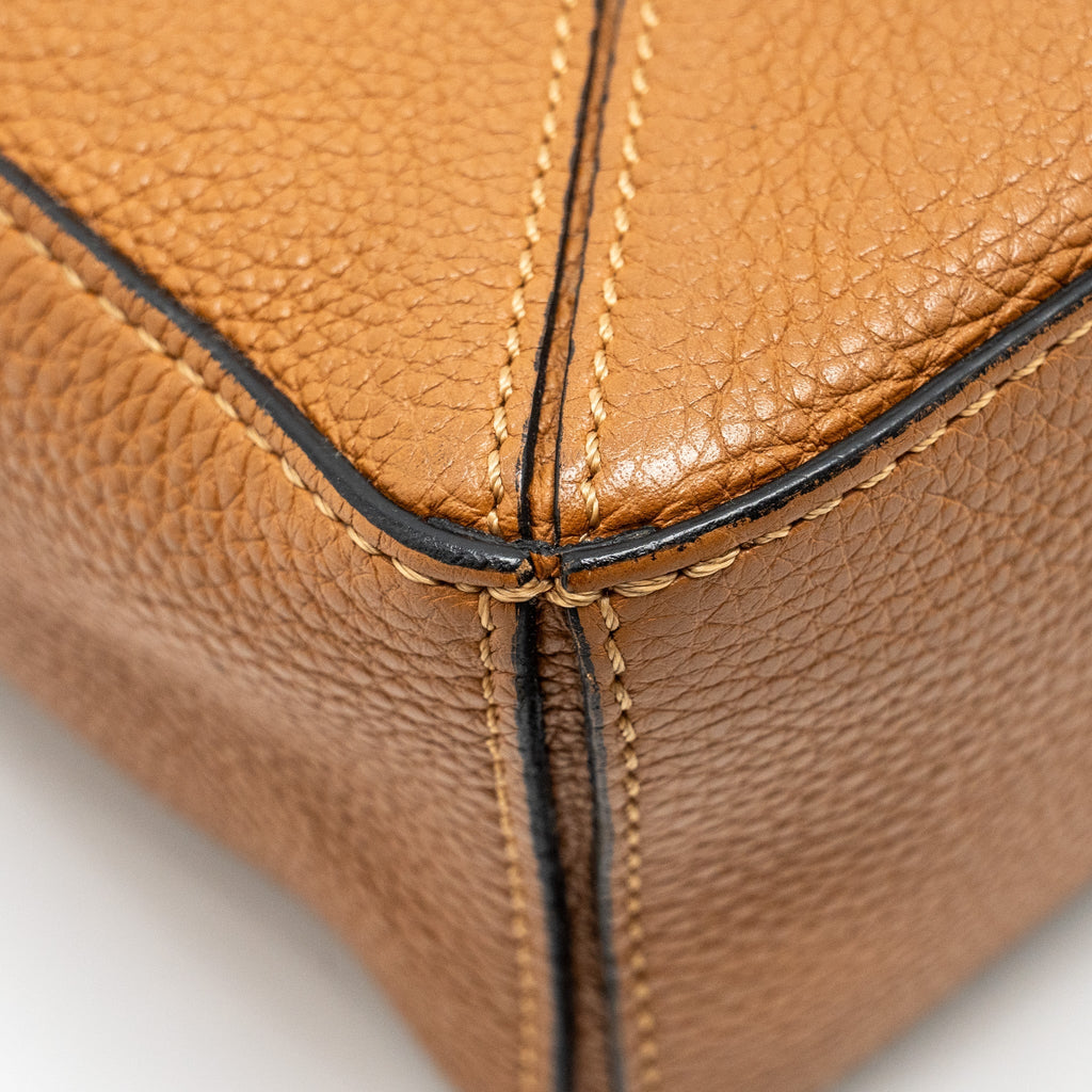 LOEWE MINI PUZZLE BAG CALFSKIN TAN GHW